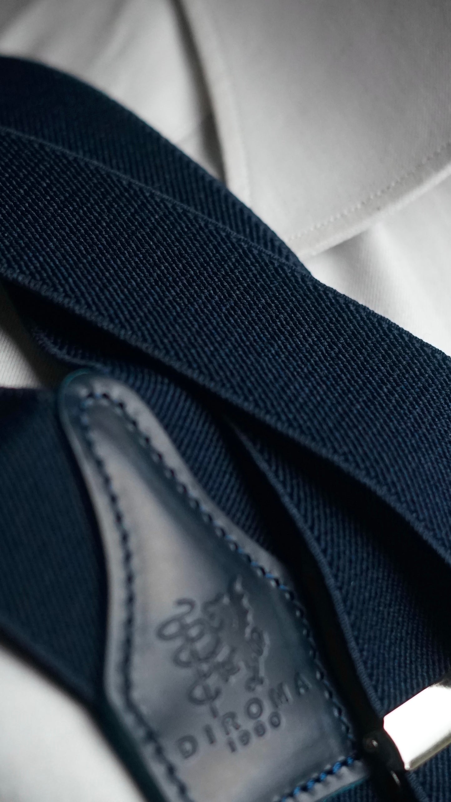NAVY Clip/Buttons Braces