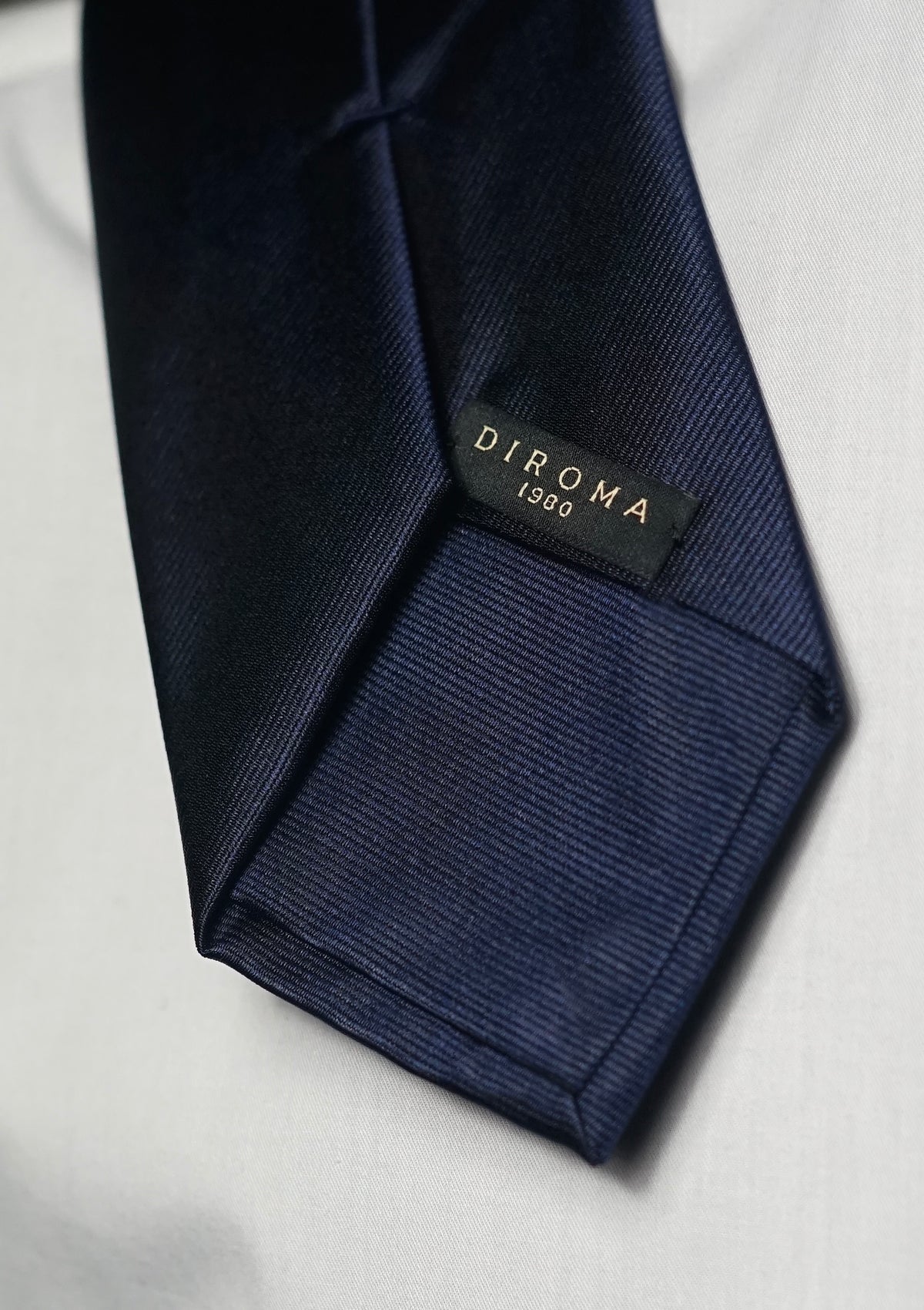 Bespoke Navy Solida Silk Necktie