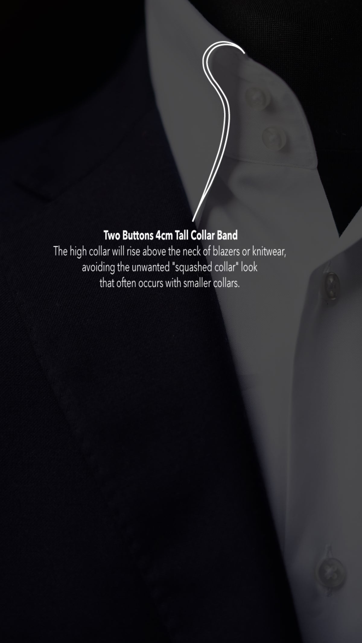 Bianca Classic Collar Twill Dress Shirt (Single Cuff)