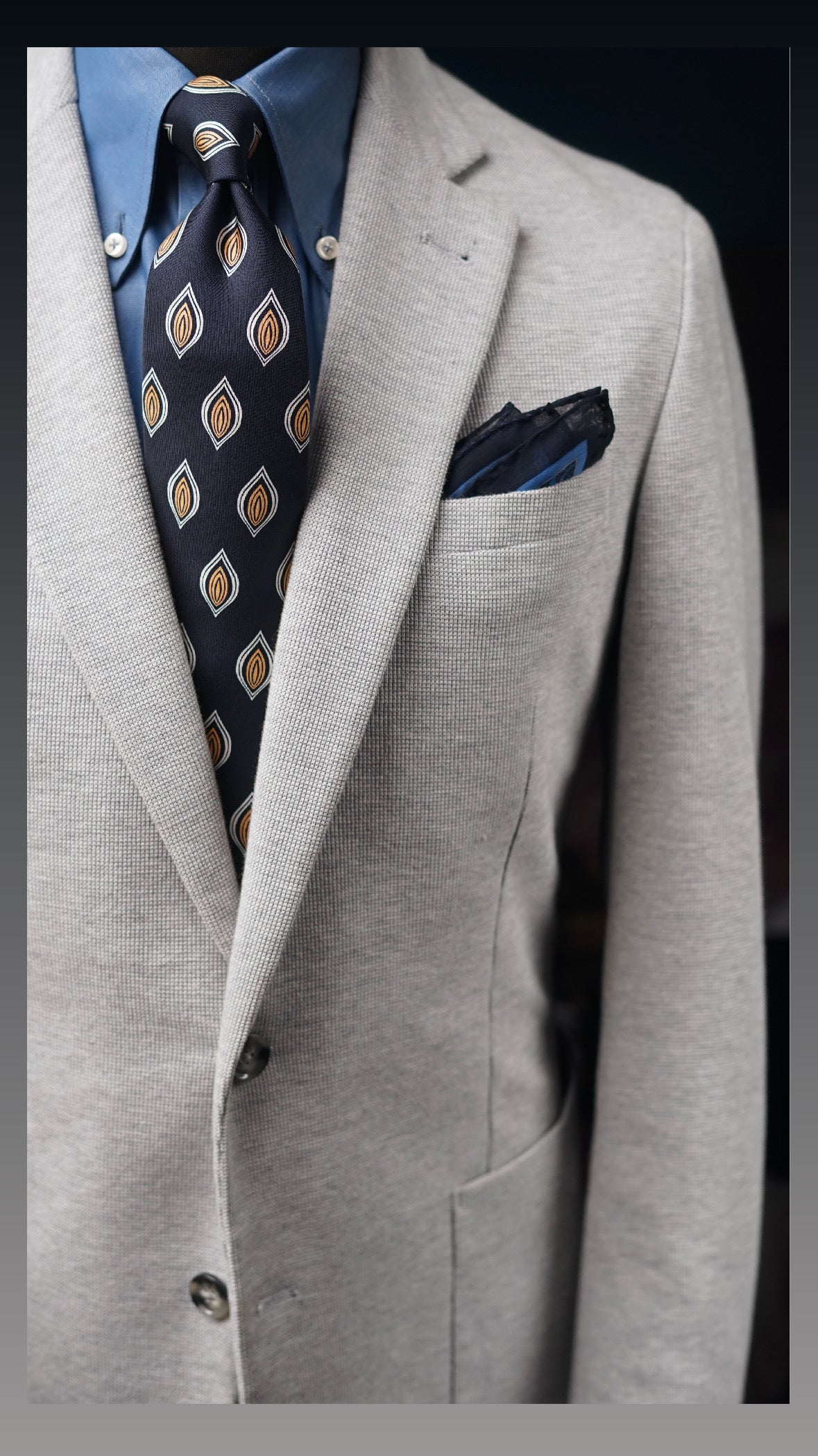 Denim Twill 2/1 Solid Dyed Blue 1005 Cotton Shirt MTO