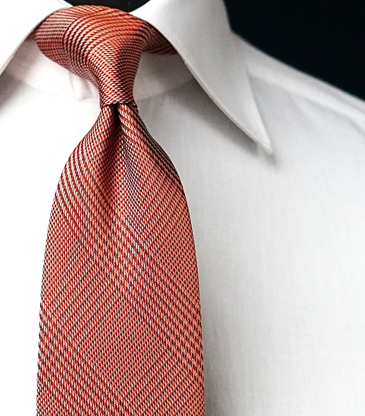 Bespoke Glen Copper Silk Necktie