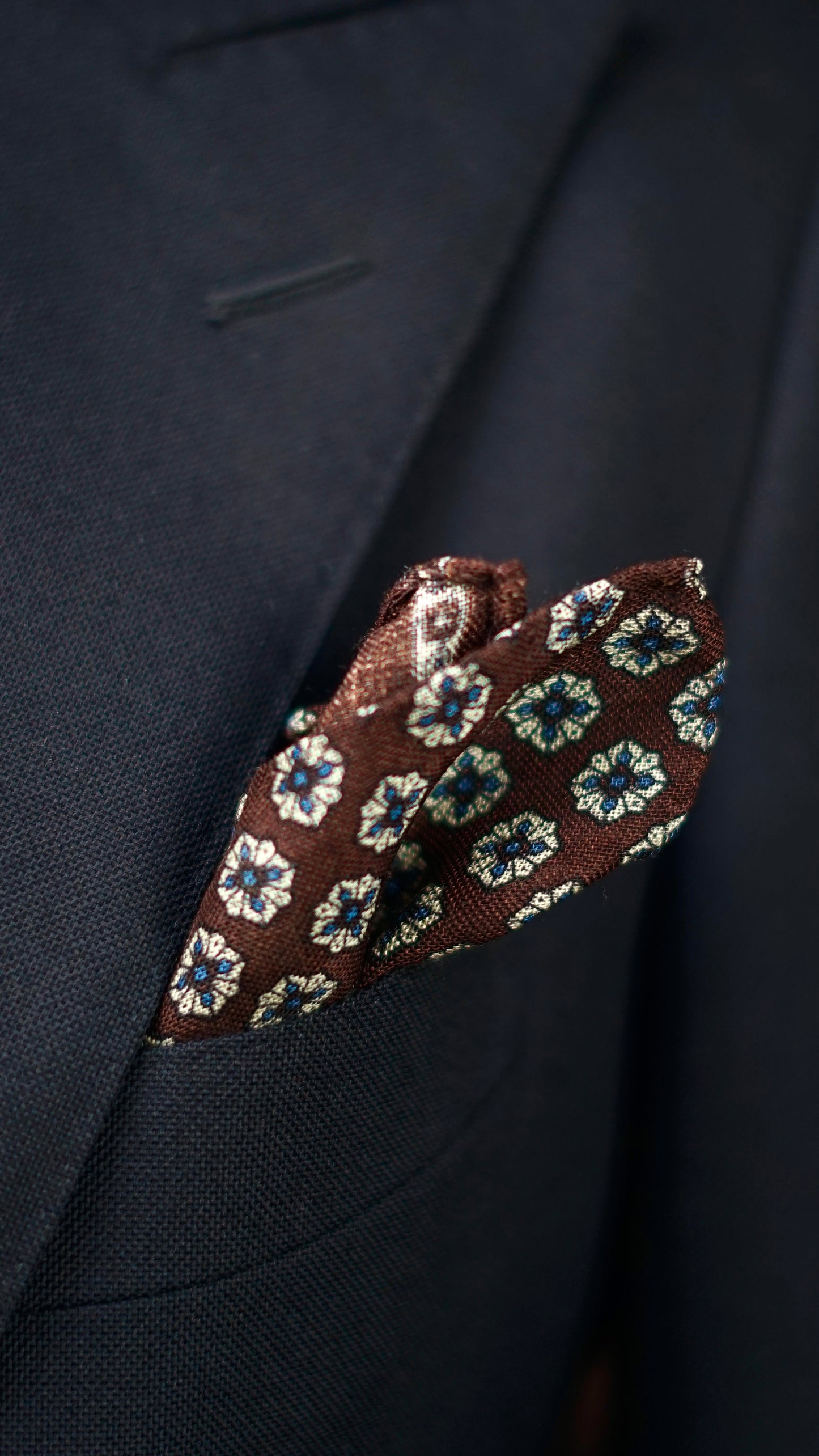 Telemaco Wool One Side Edged Pocket Square