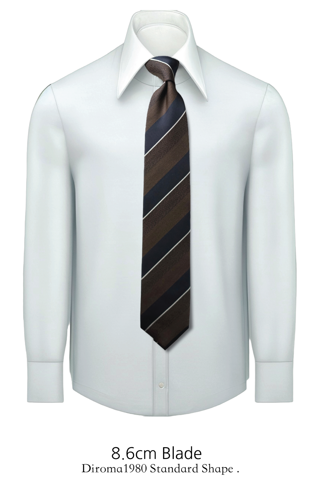 Bespoke Rosanna Moka Silk Necktie