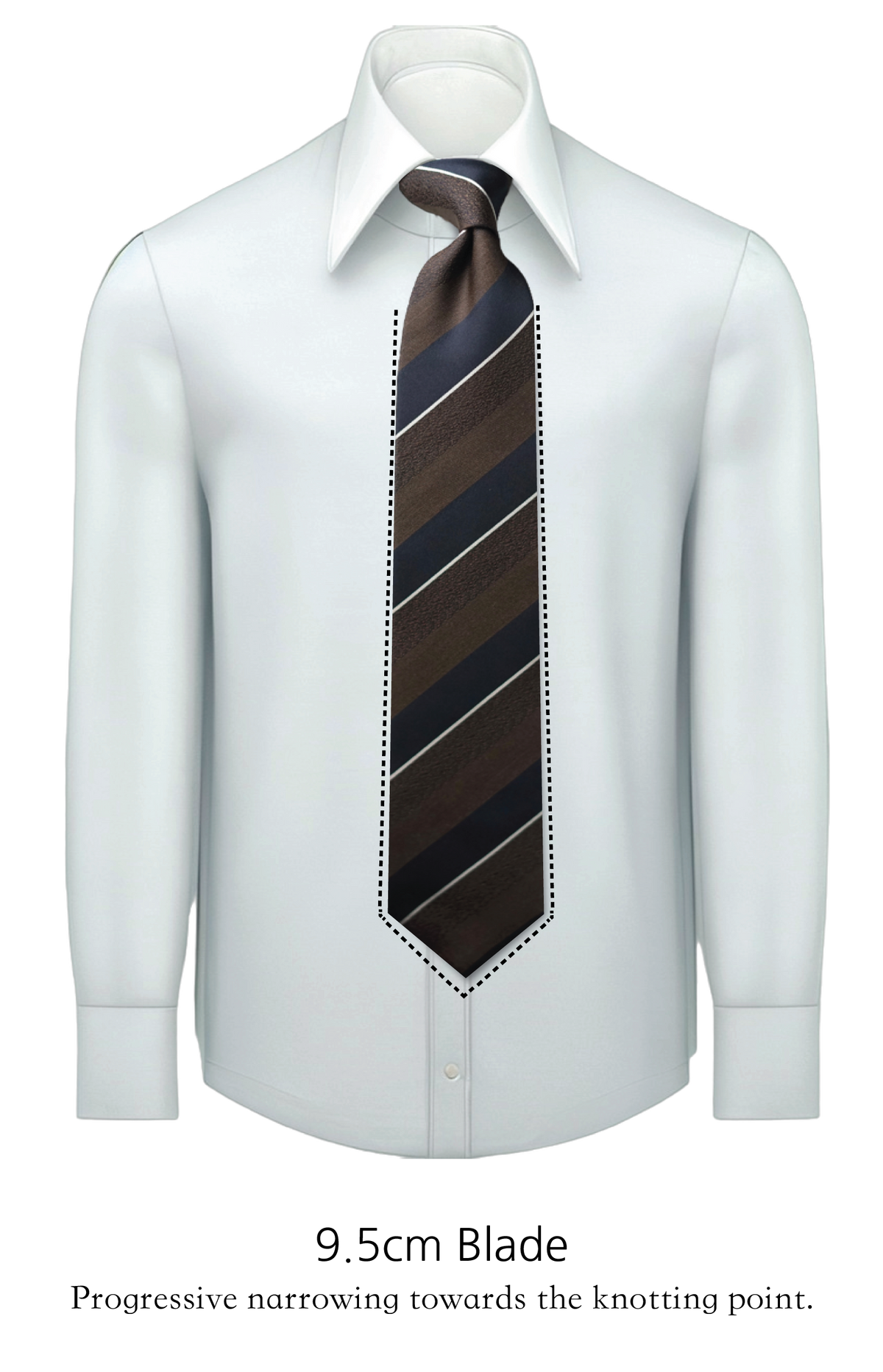 Bespoke Rosanna Moka Silk Necktie