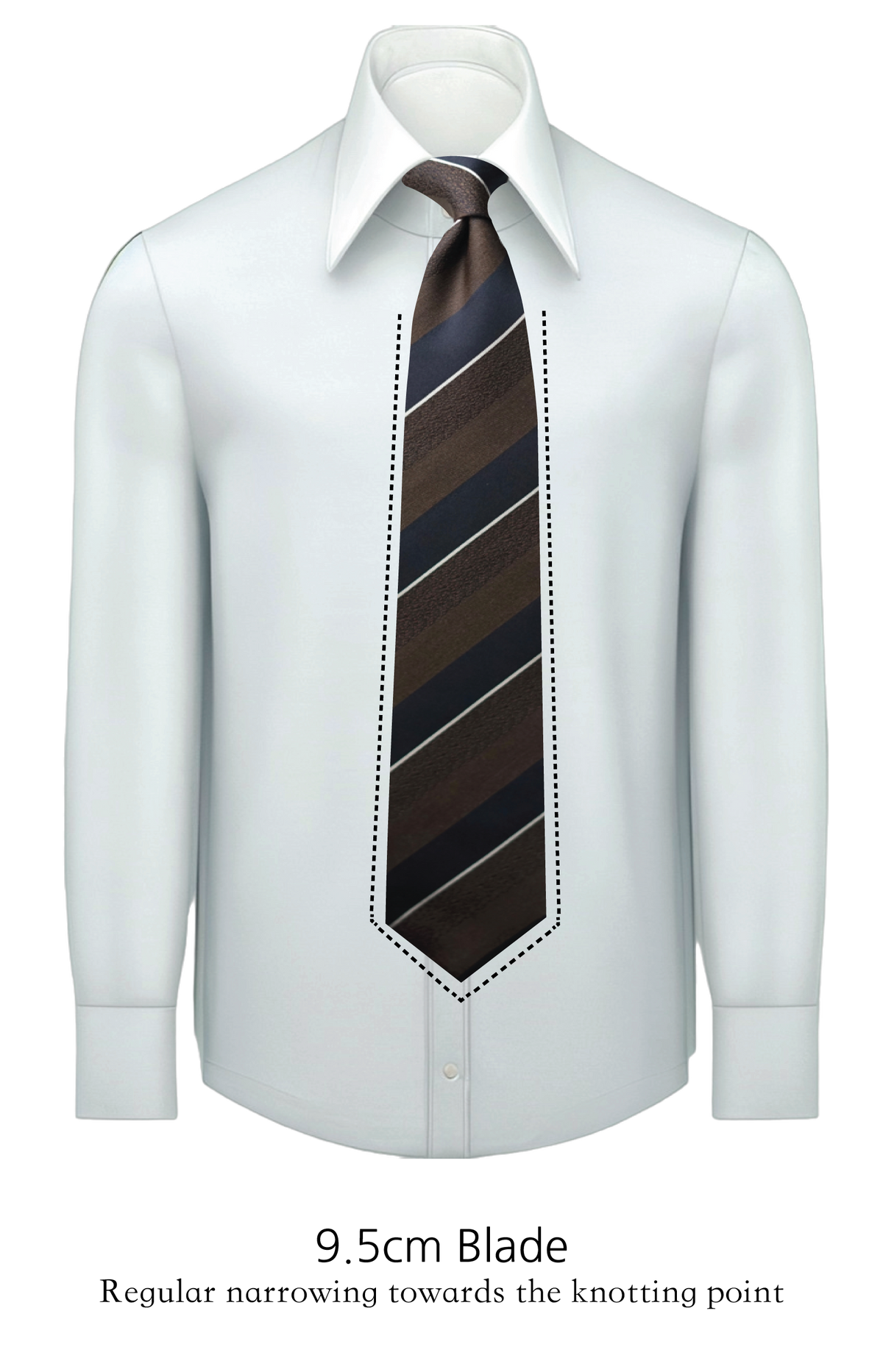 Bespoke Rosanna Moka Silk Necktie