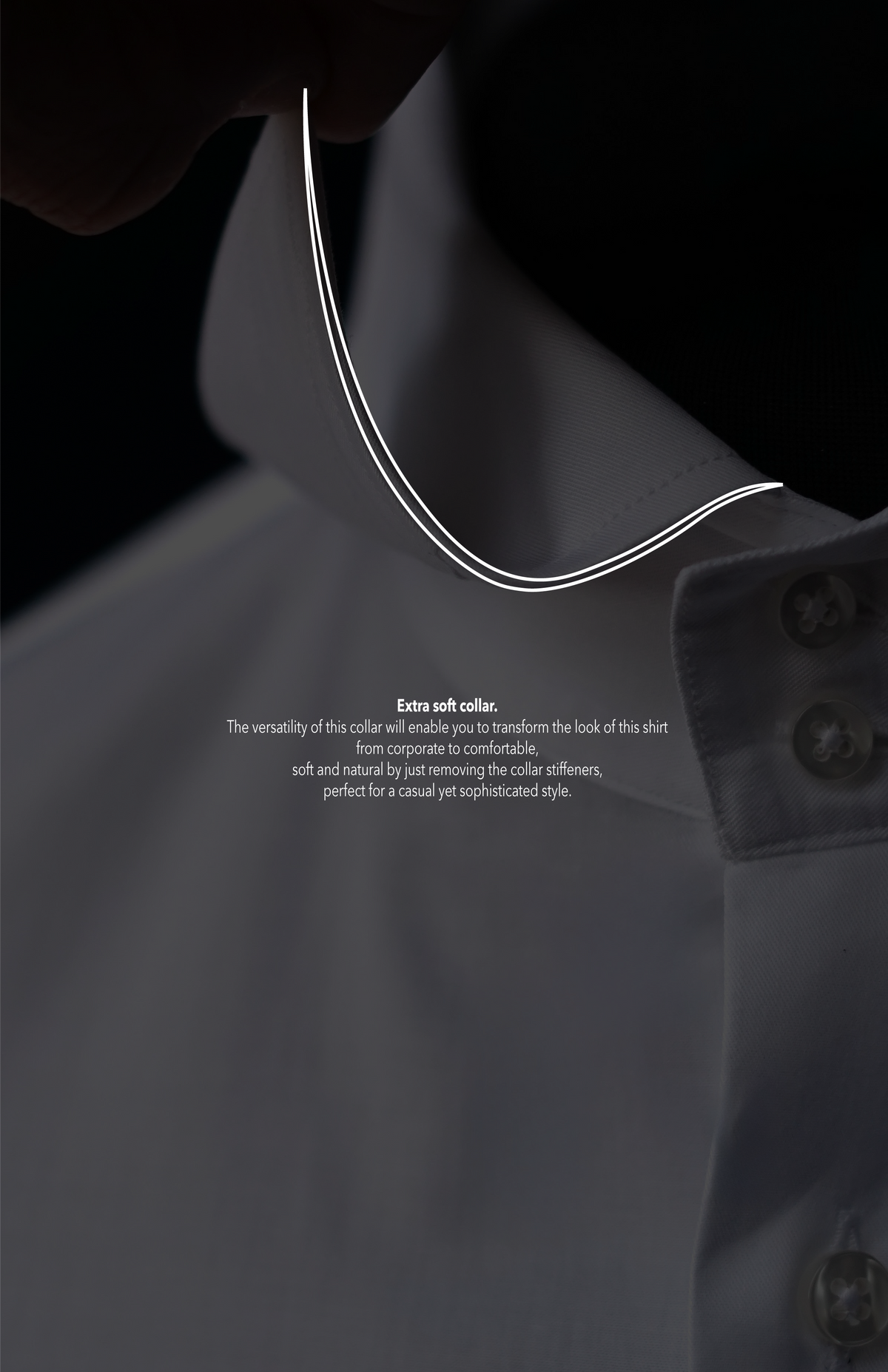 Bianca Classic Collar Twill Dress Shirt (Single Cuff)