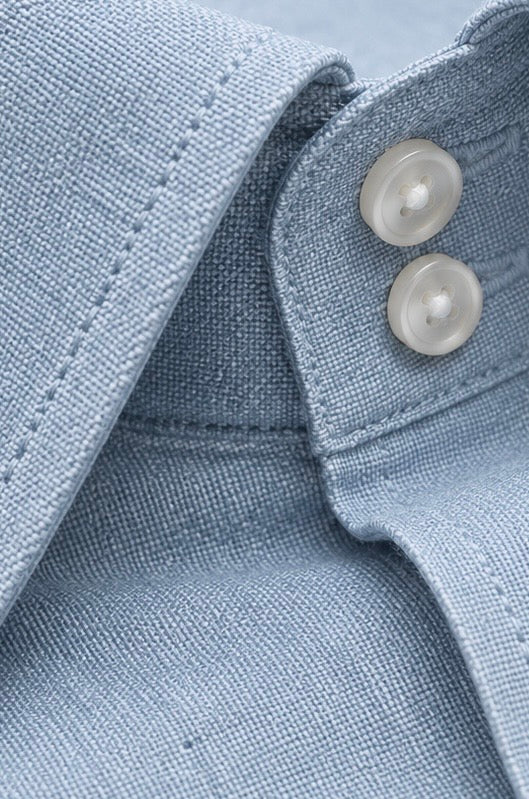 America Light Denim Classic Collar Dress Shirt MTO