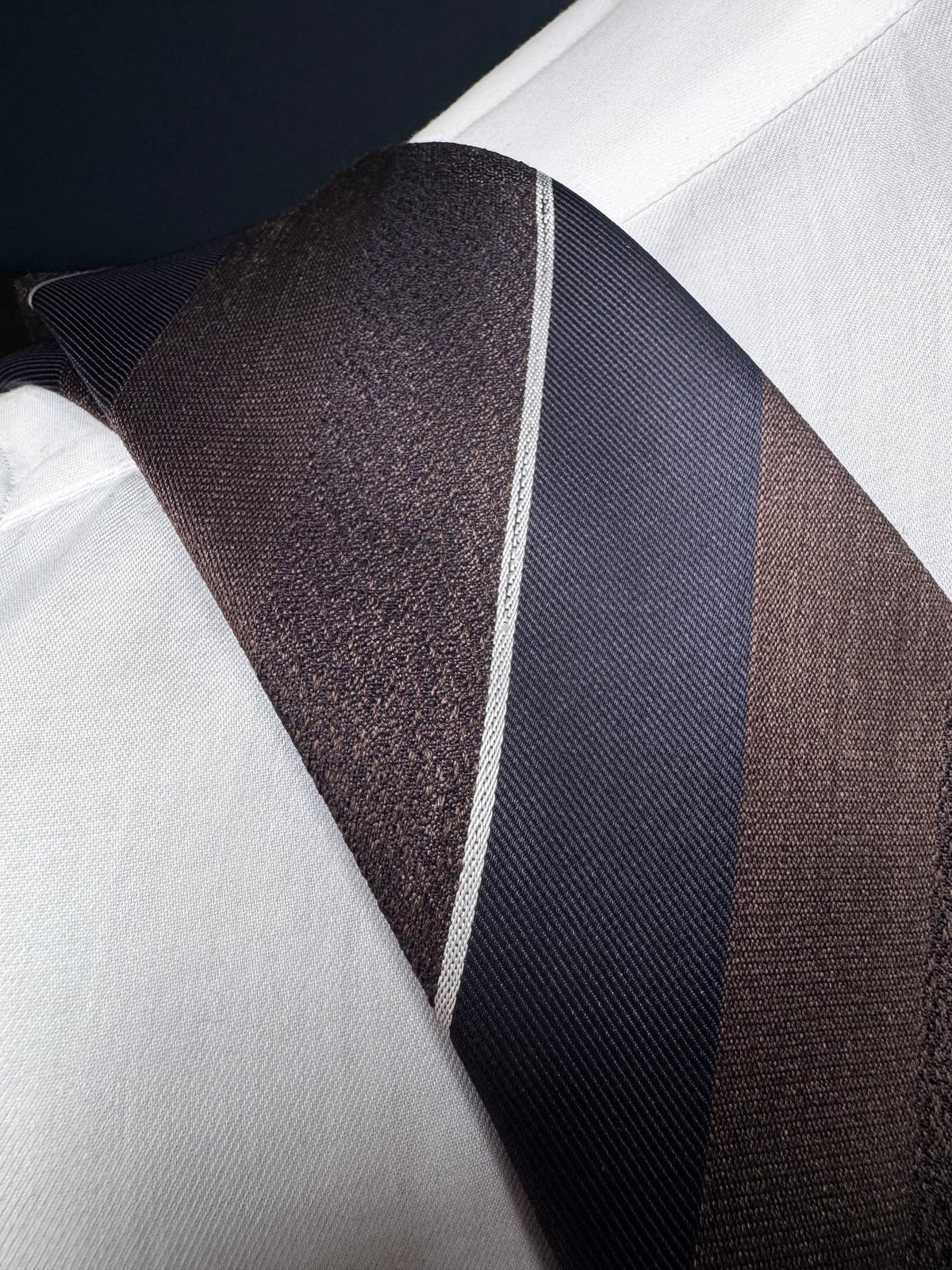 Rosanna Moka Silk Necktie (Slight Fault)