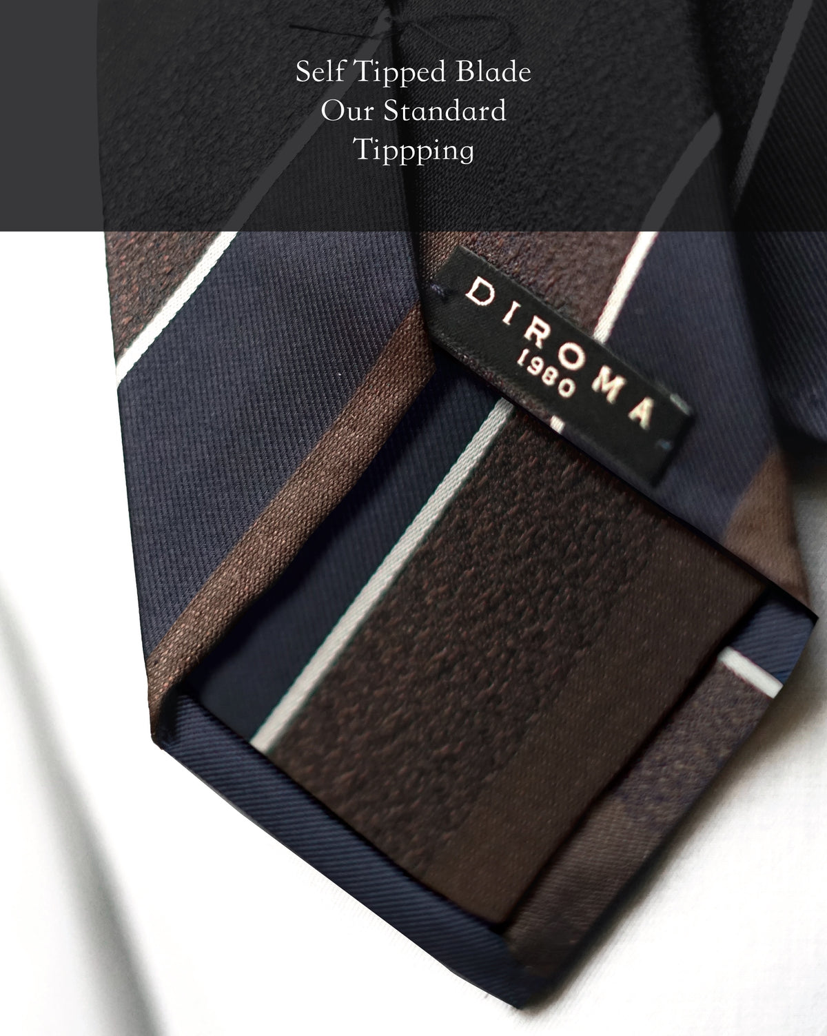 Bespoke Rosanna Moka Silk Necktie