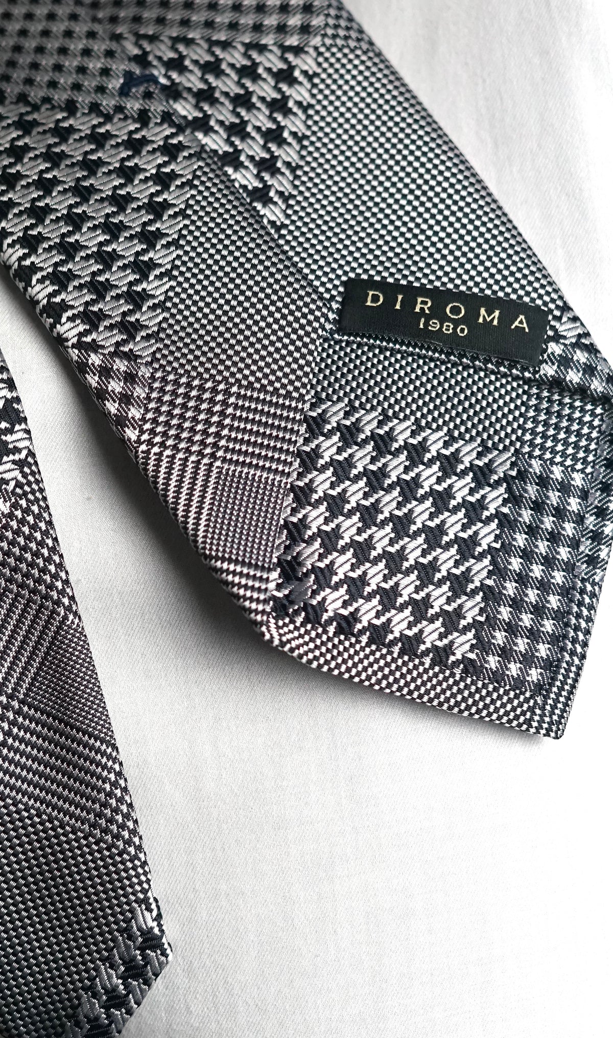 Glen Patchwork Silk Necktie