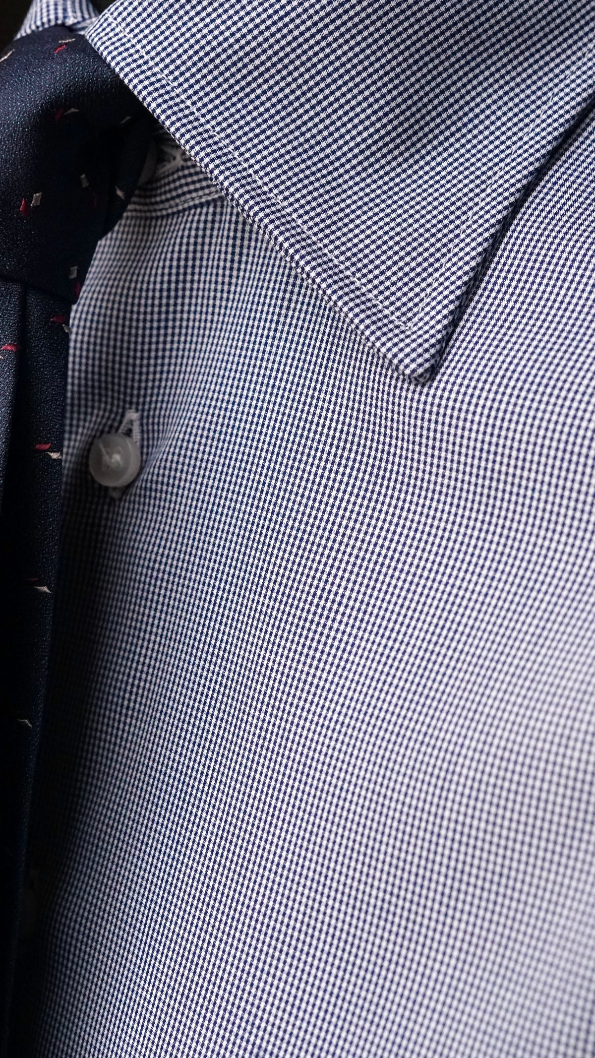 Check Classic Collar Cotton Dress Shirt MTO