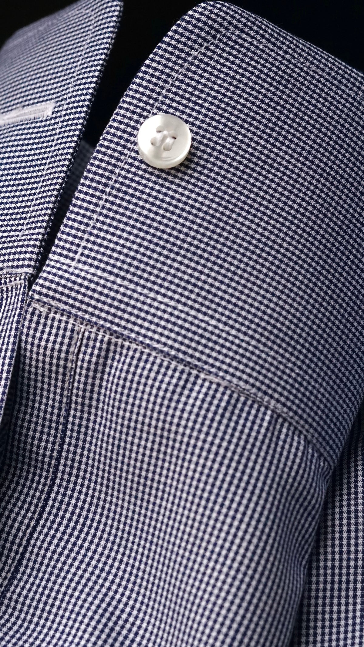 Check Classic Collar Cotton Dress Shirt MTO