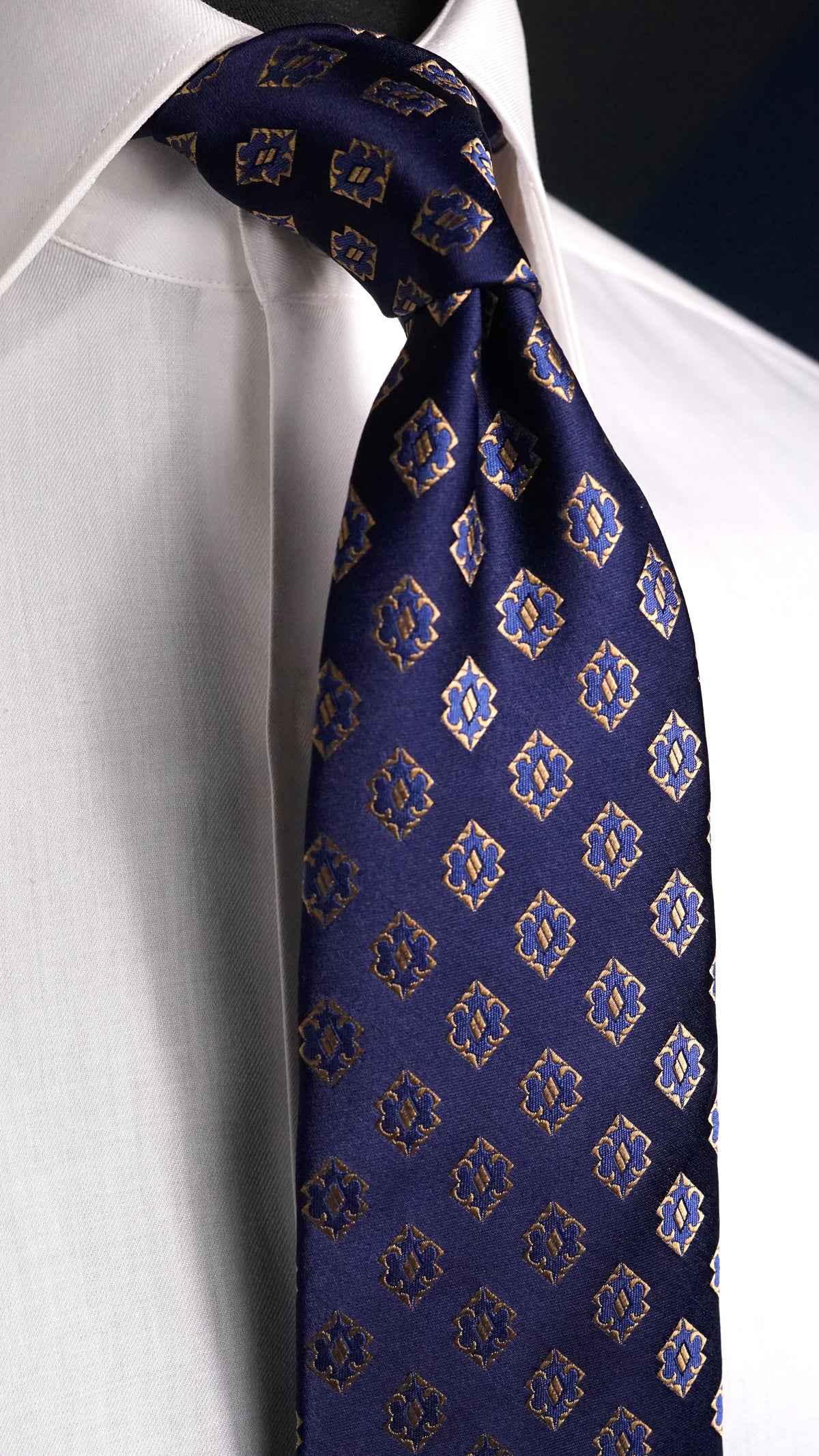 Chiostra Blue Silk Necktie