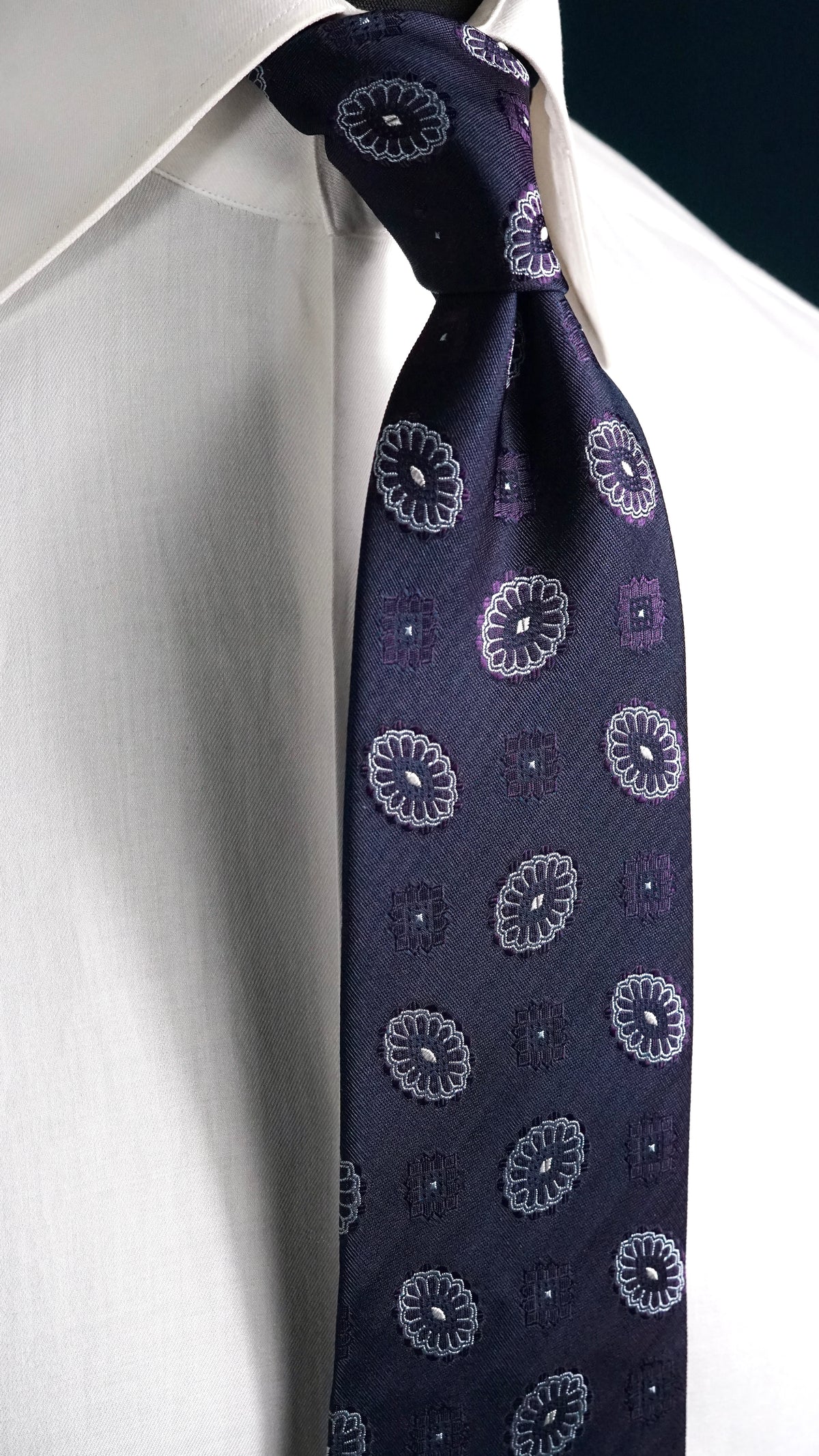 Medaglia Purple Silk Necktie