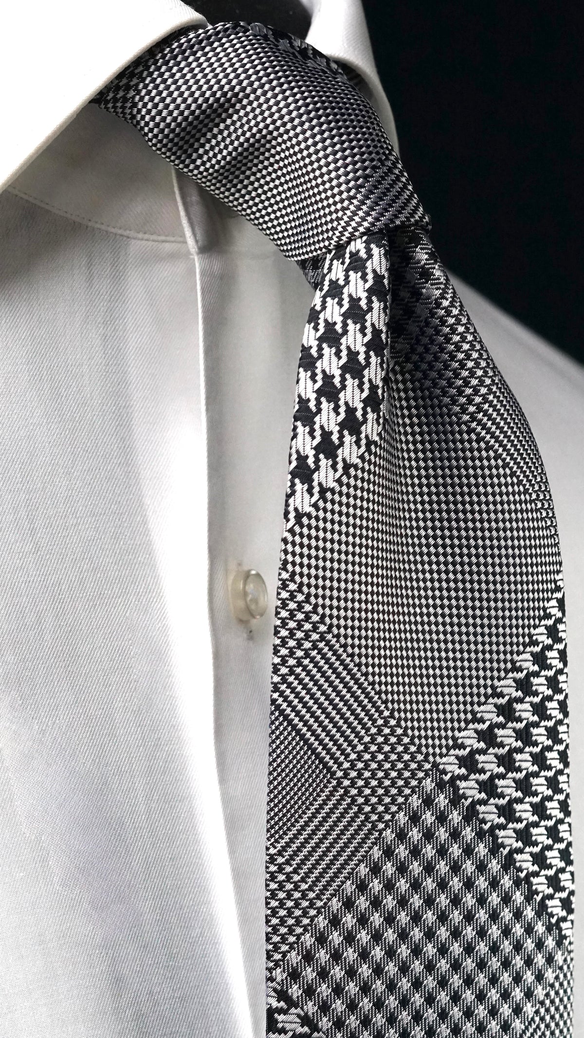 Bespoke Glen Patchwork Silk Necktie