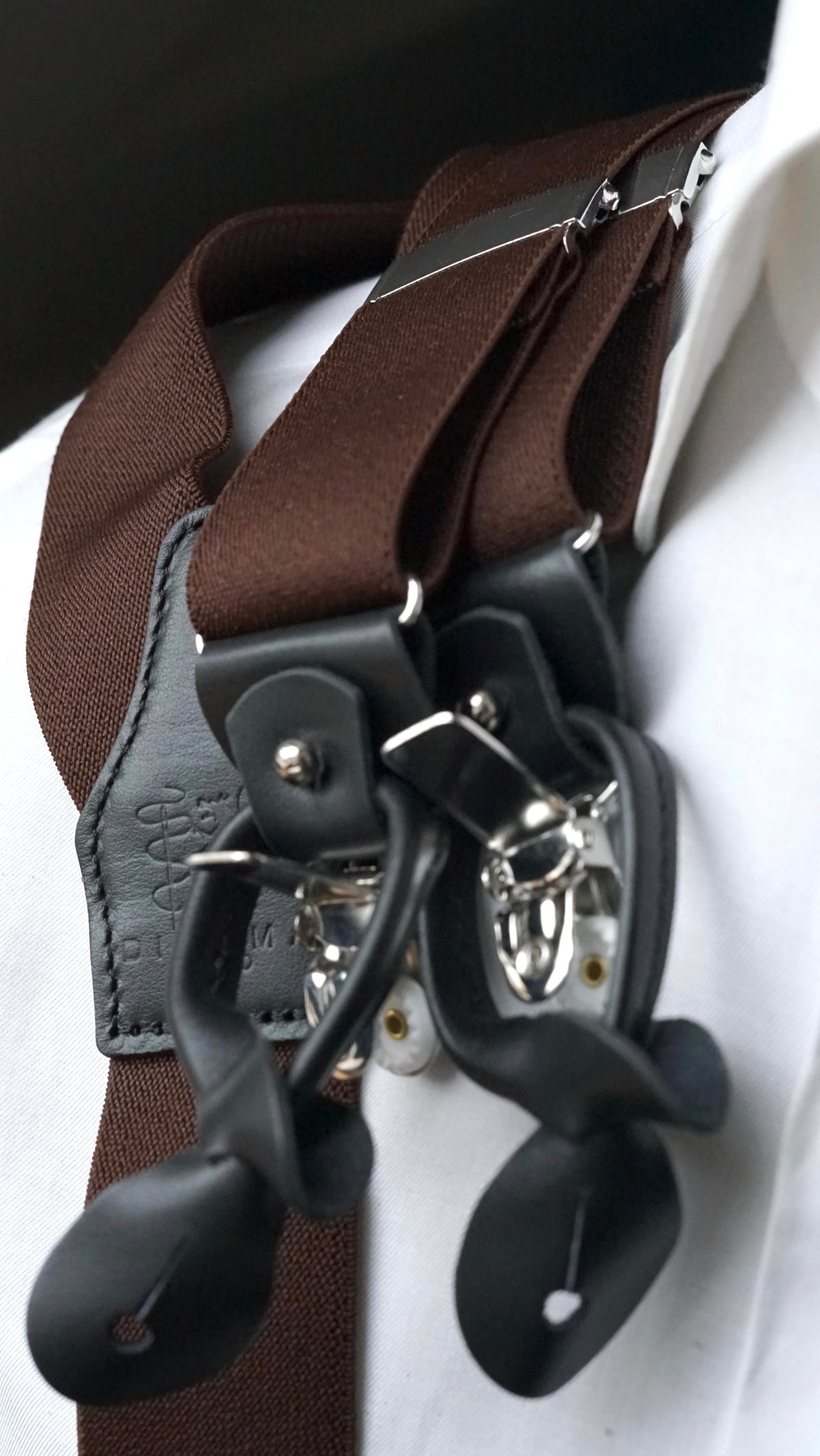 Marcello Brown Clip/Buttons Braces