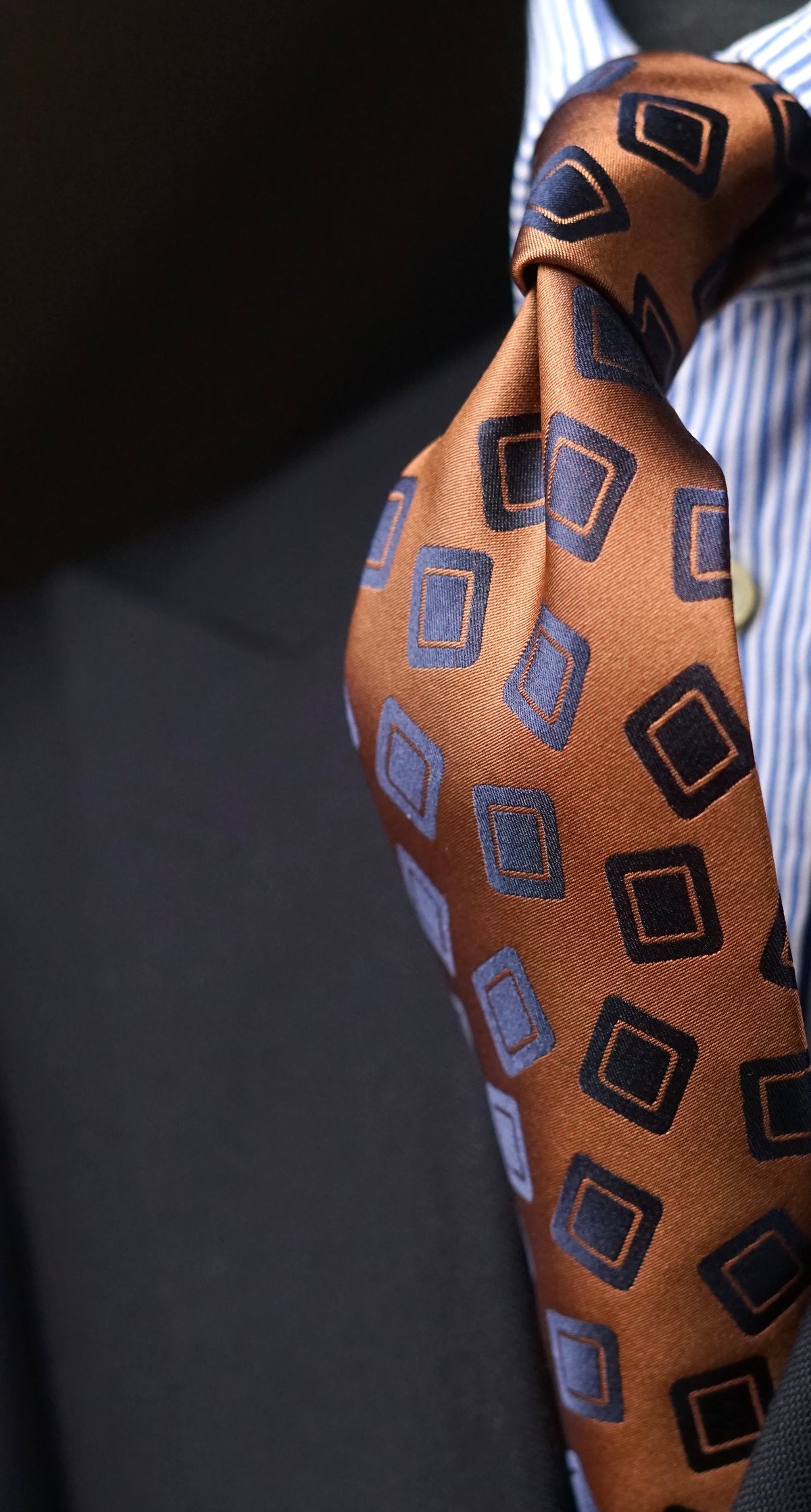 Tiziana Bronzo Silk Necktie