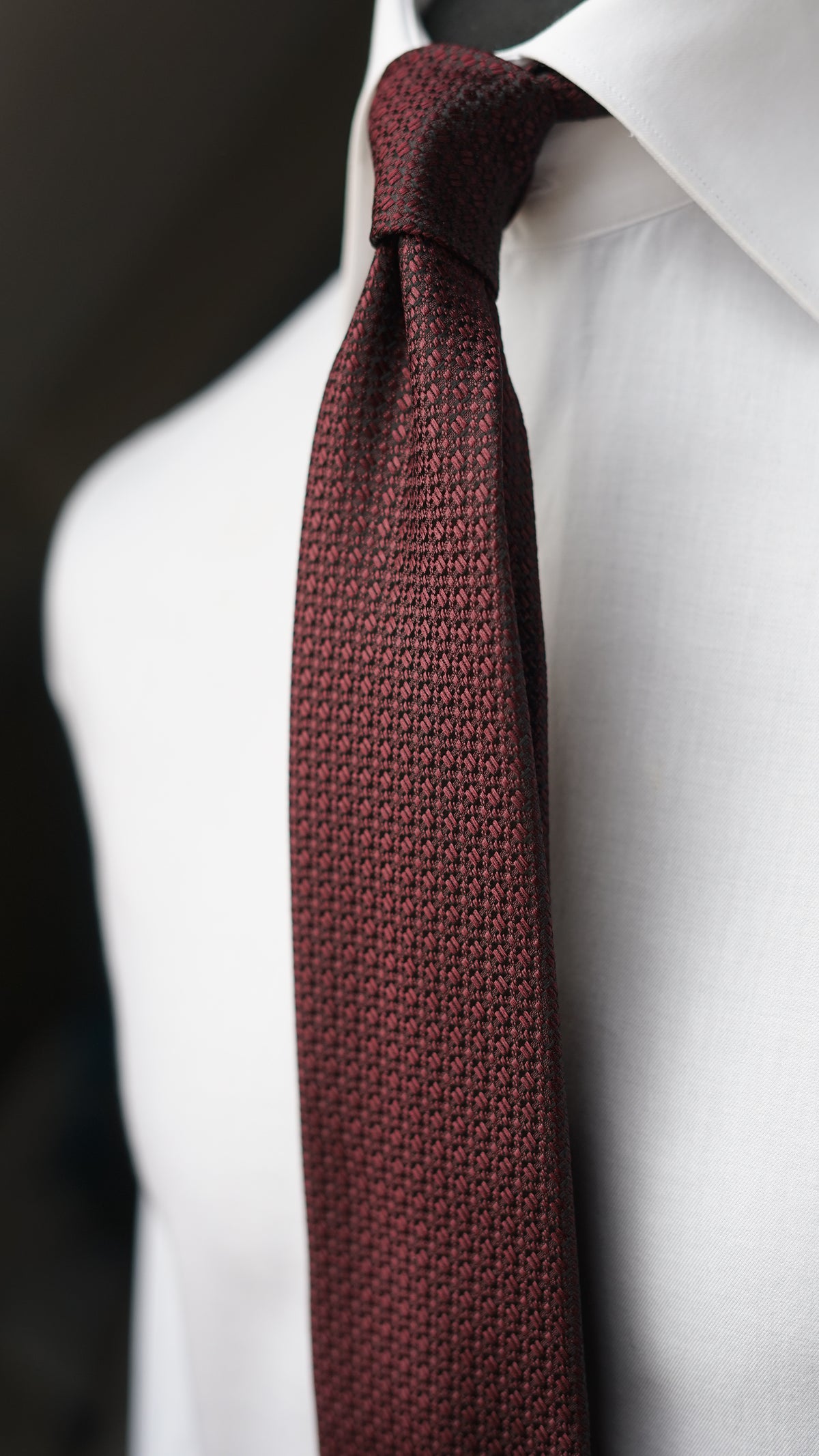 Burgundy Silk Necktie