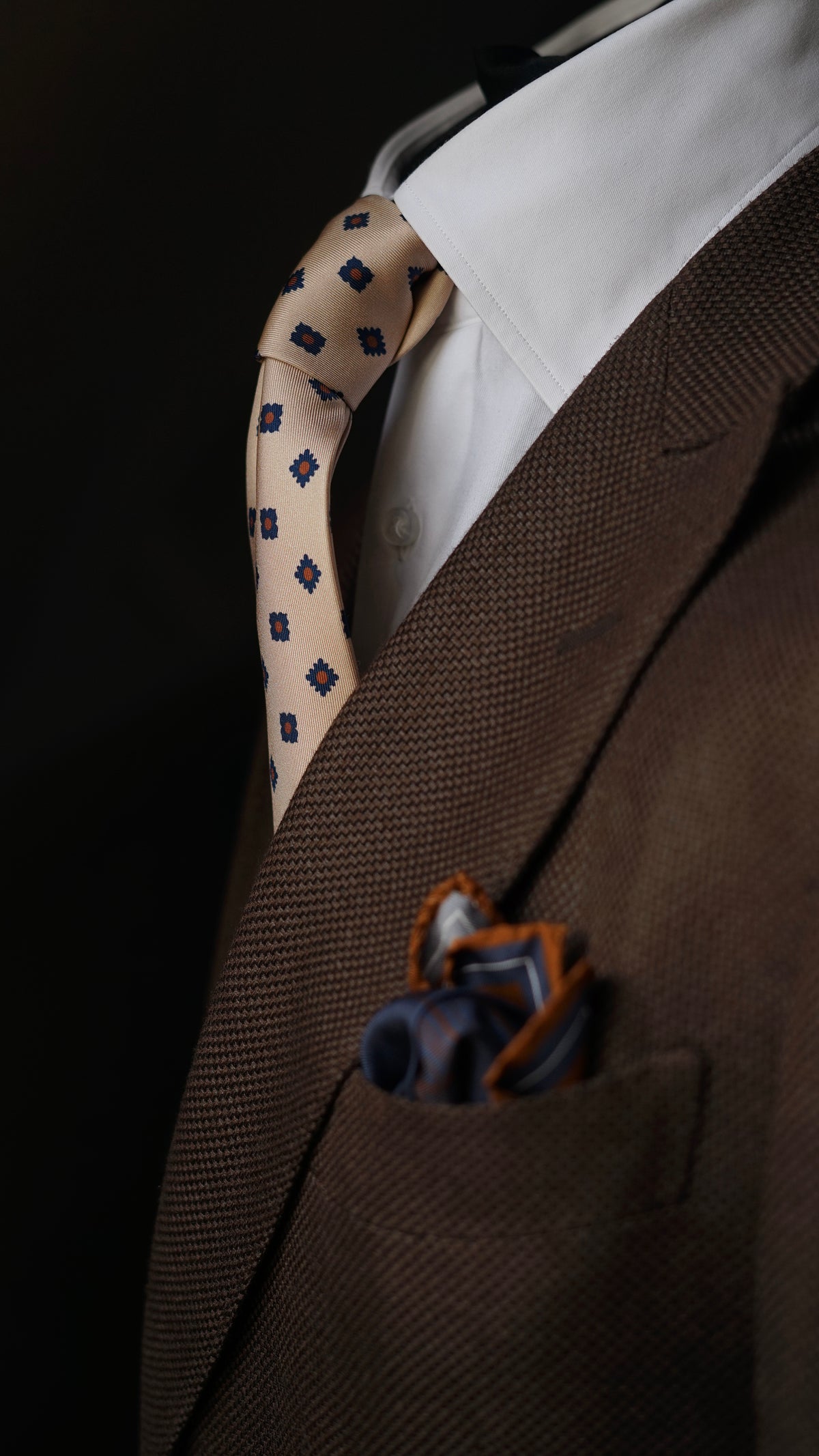 Reinalda Cream Silk Necktie