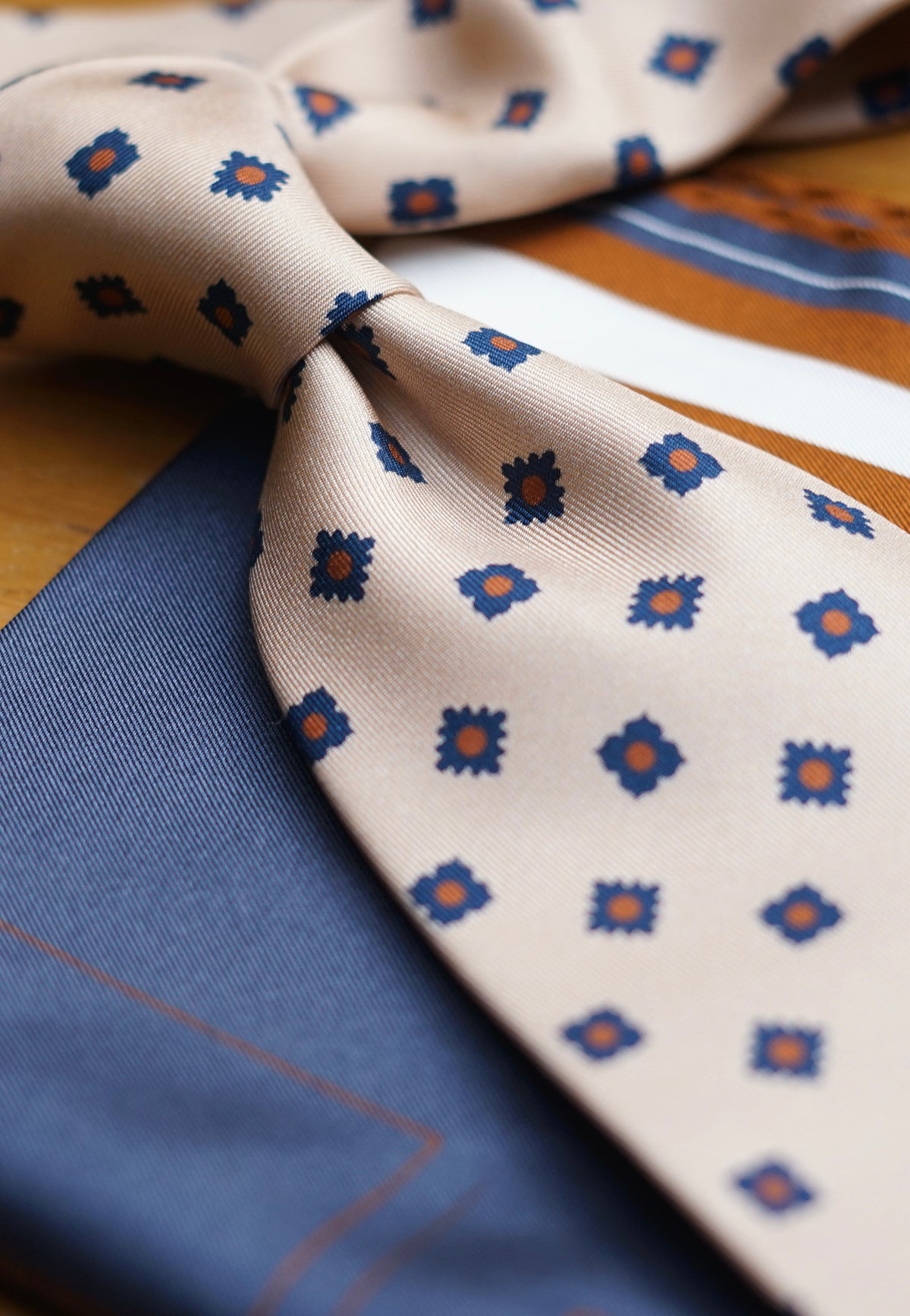 Reinalda Cream Silk Necktie