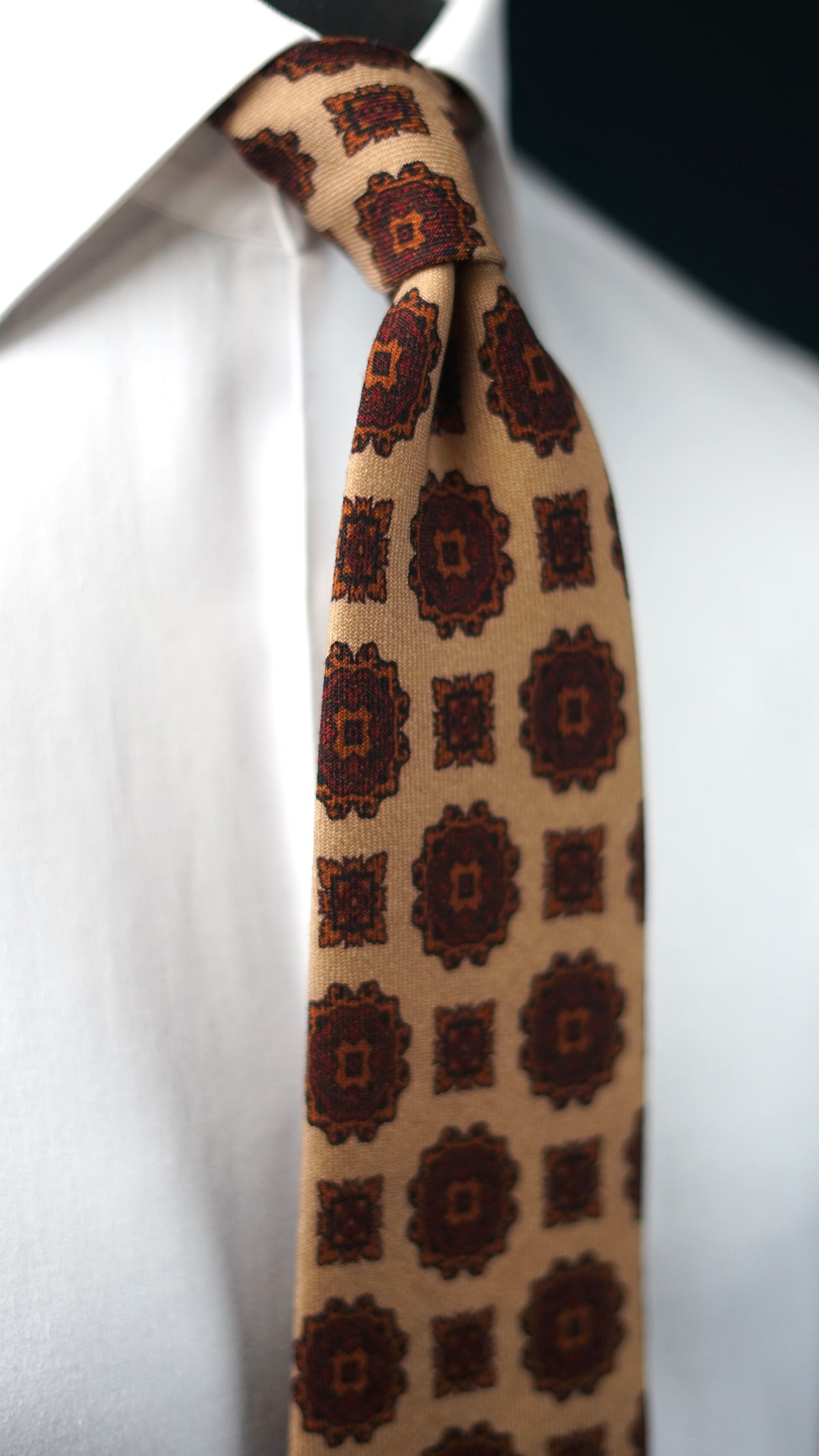Tirrenia Light Brown Wool Necktie