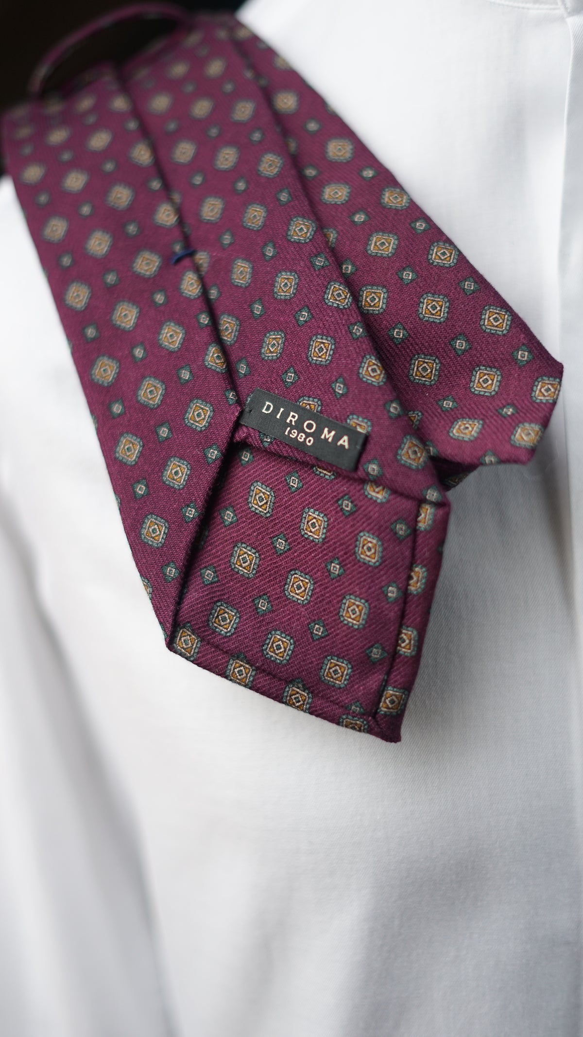 Tessa Aubergine Wool Necktie
