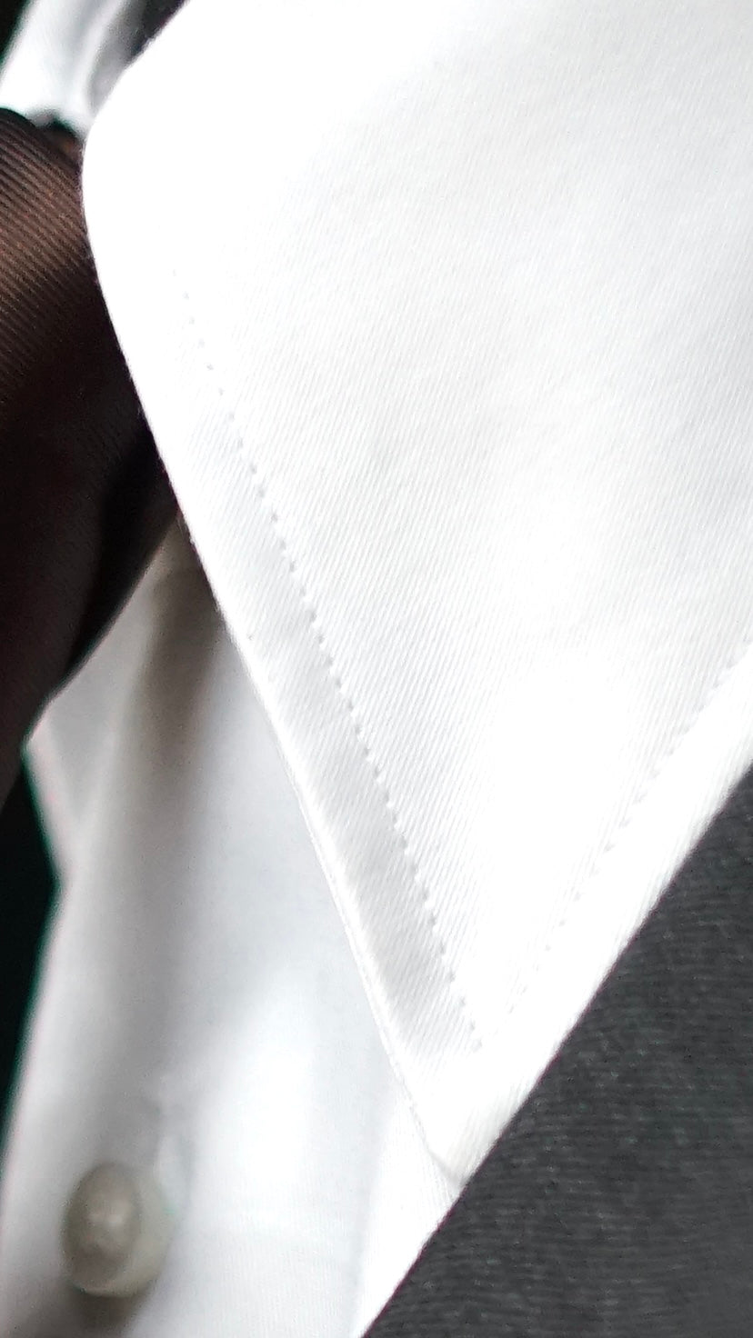Bianca Point Collar Twill Dress Shirt MTO