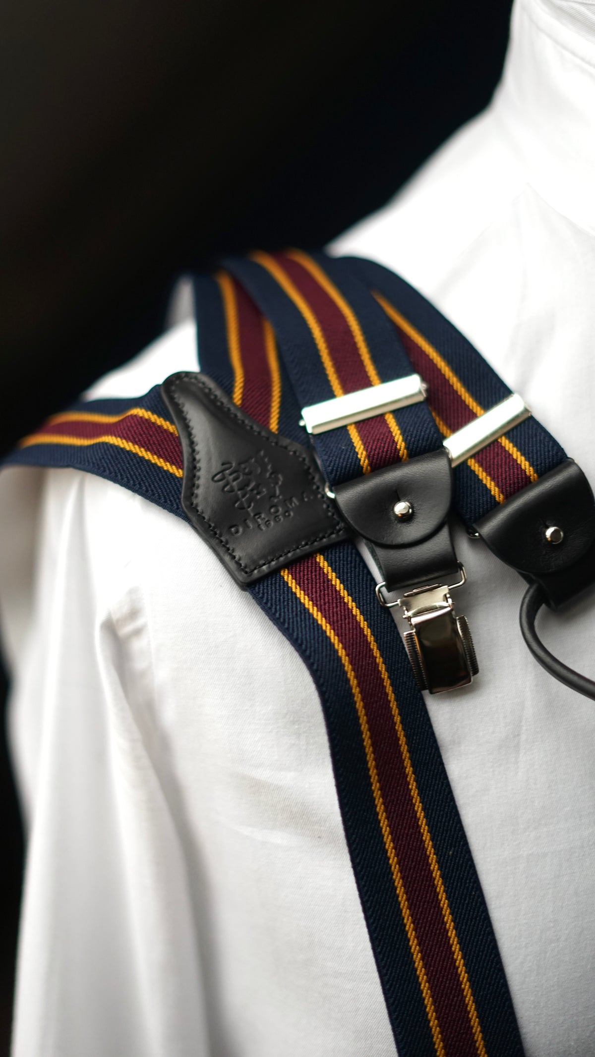 Diomede Navy Clip/Buttons Braces