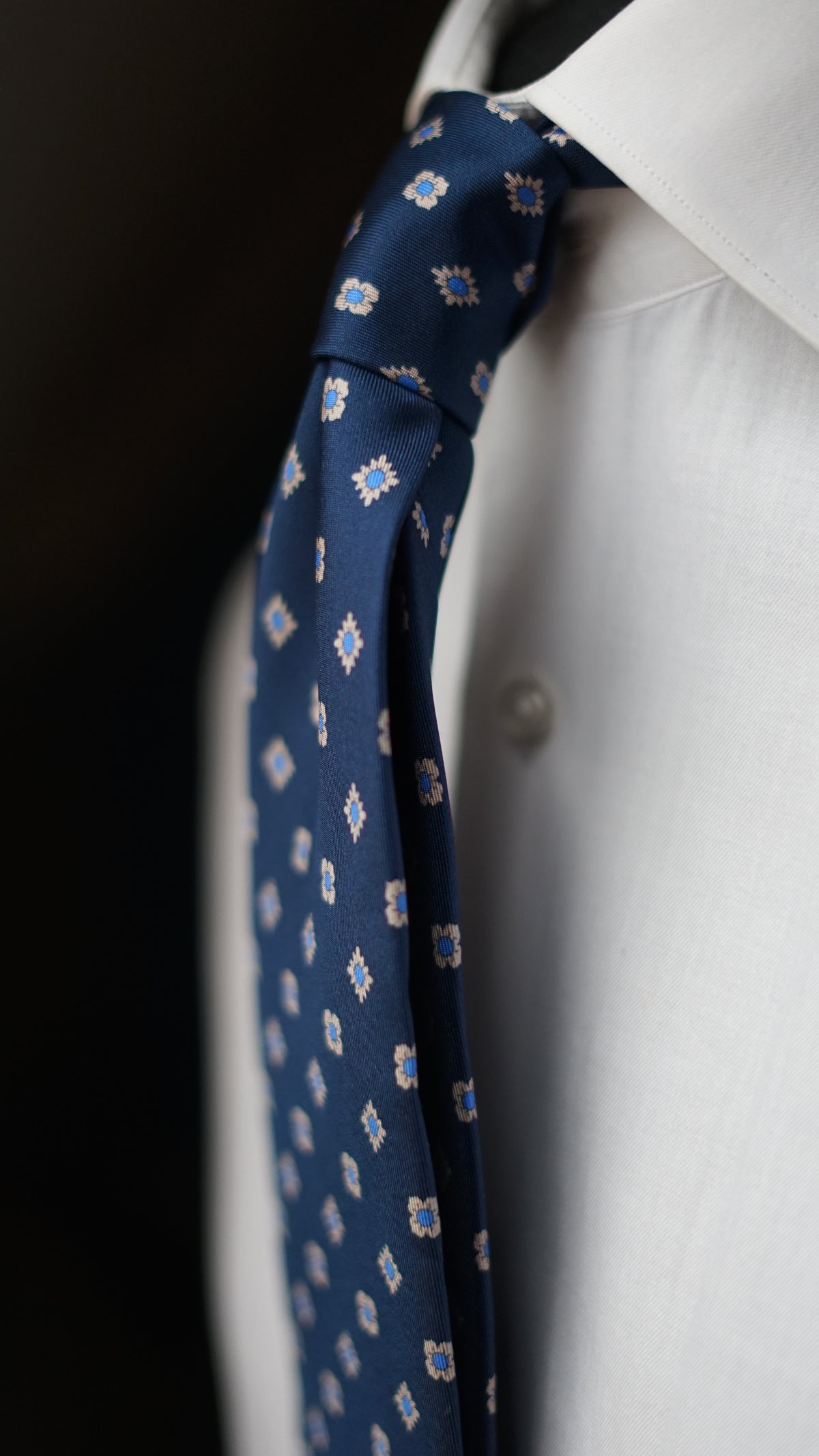 Reinalda Blue Silk Necktie