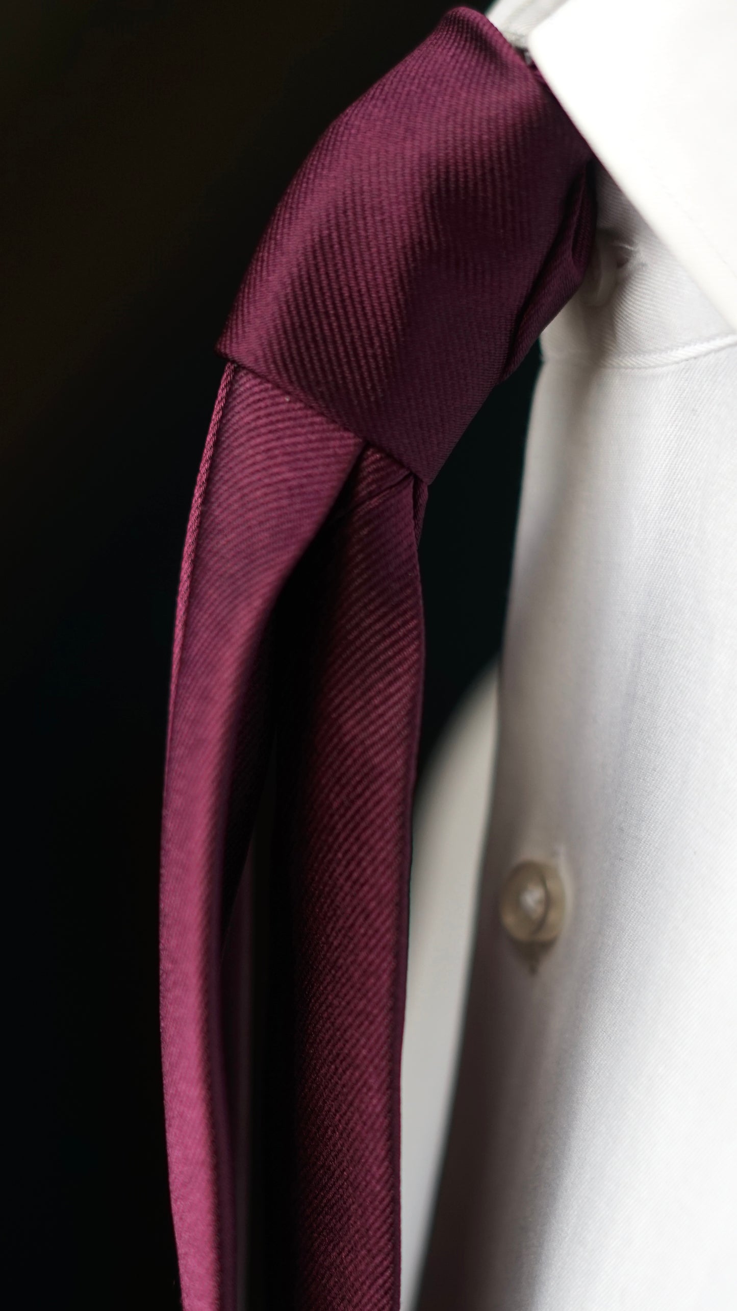 Melanzana Chiara Solida Silk Necktie