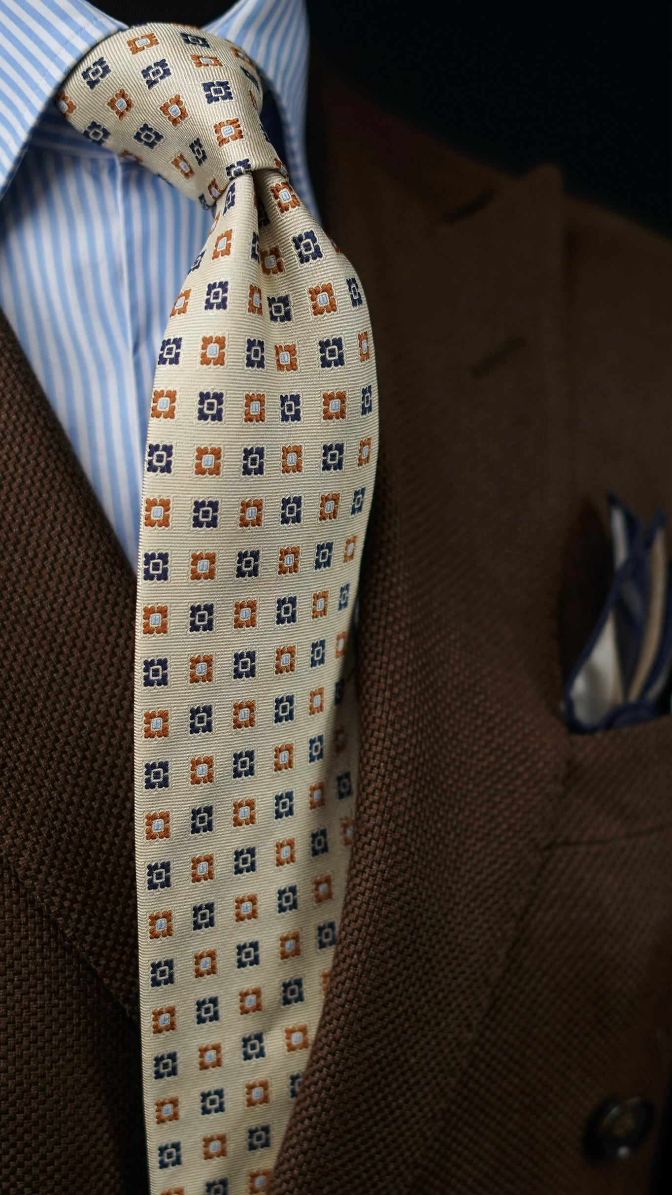 Rita Crema Silk Necktie