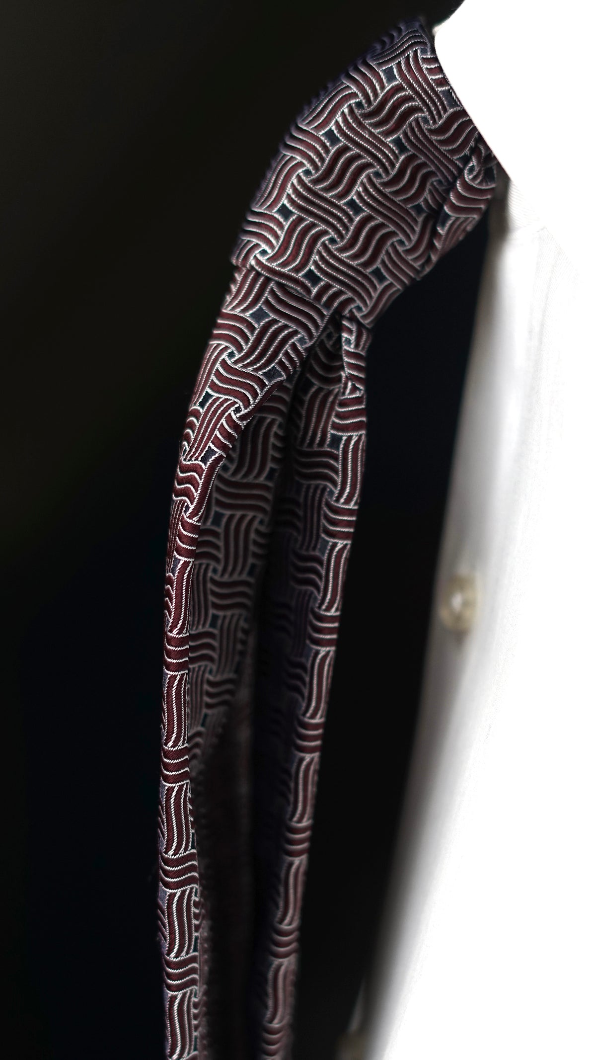 Bice Burgundy Silk Necktie