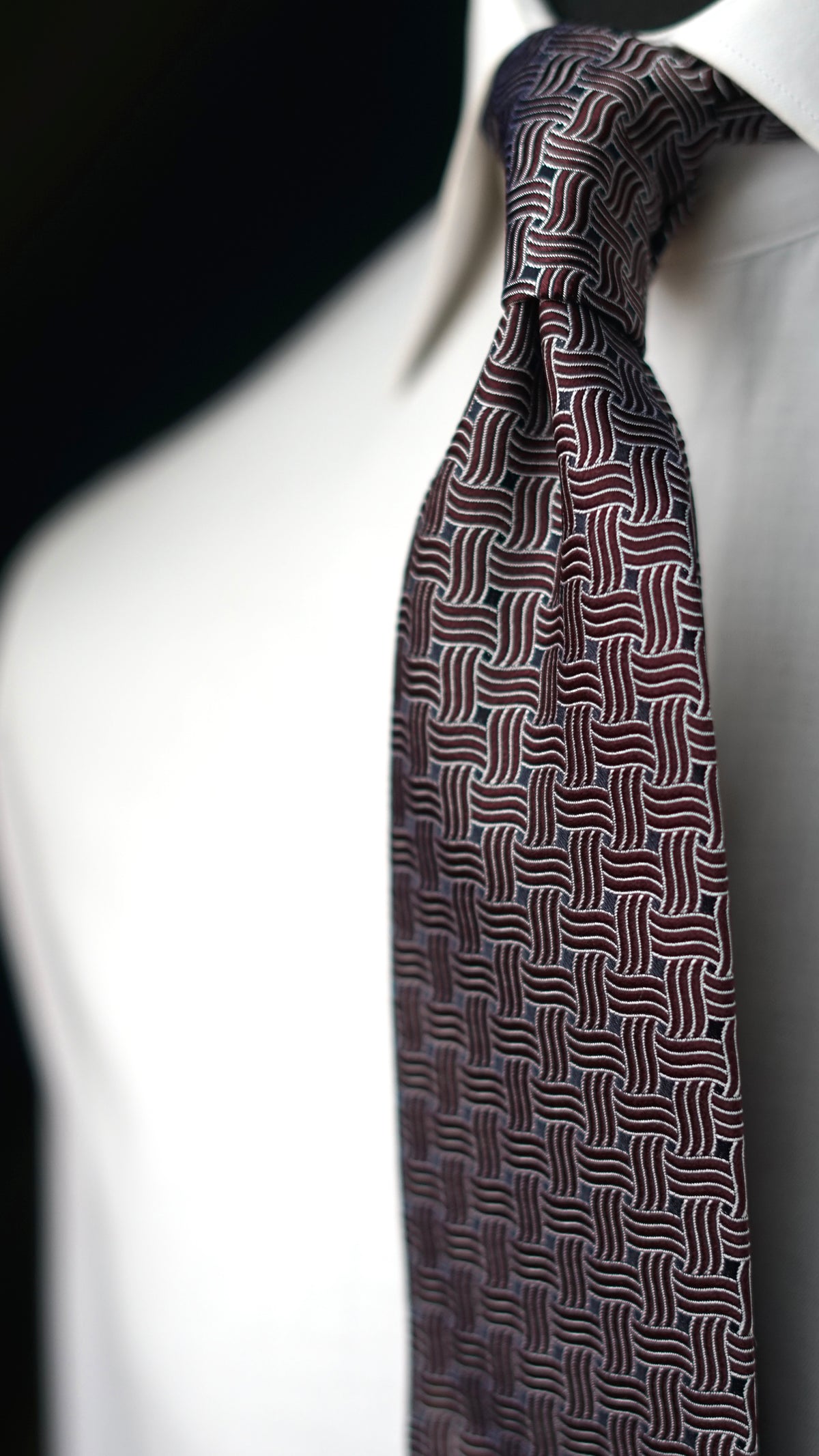 Bice Burgundy Silk Necktie