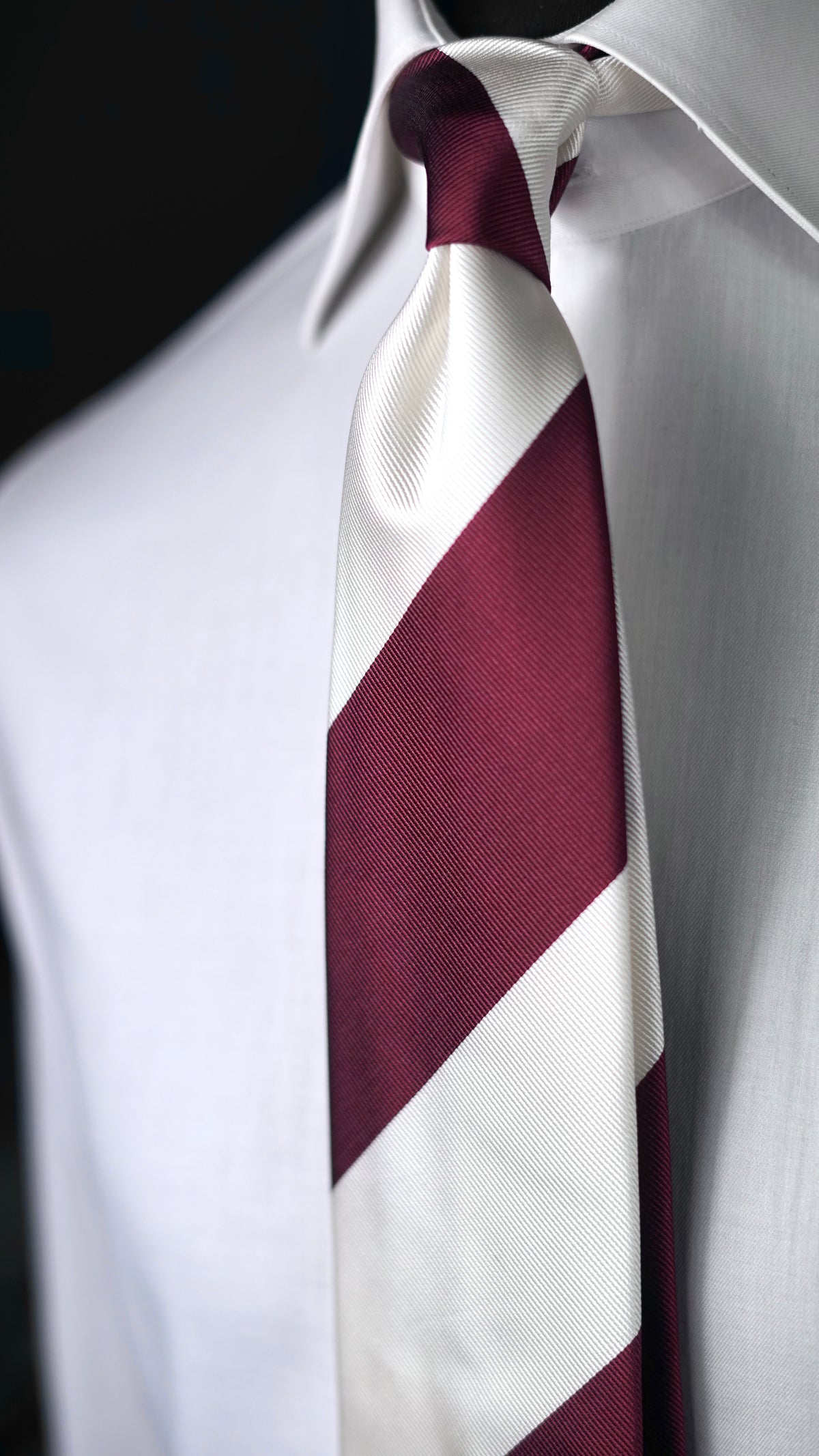 Avorio Burgundy Silk Necktie