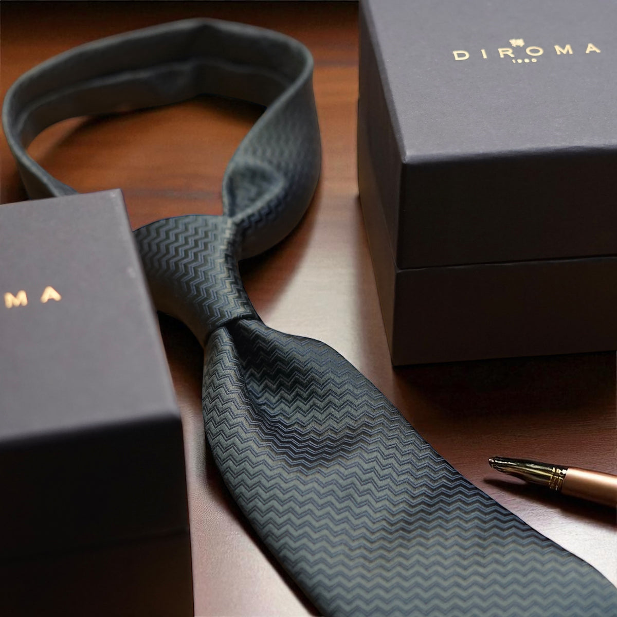 Bespoke Riga Green Silk Necktie