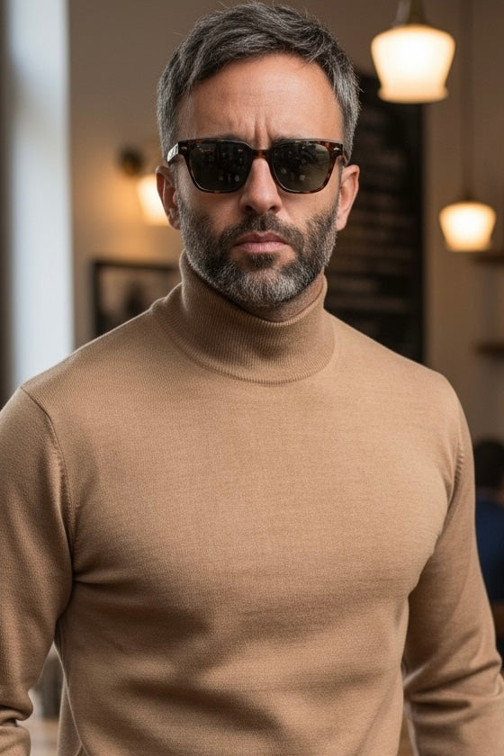 Camel Wool High Neck