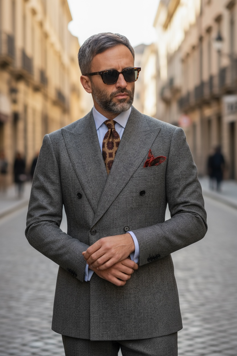 Tirrenia Light Brown Wool Necktie