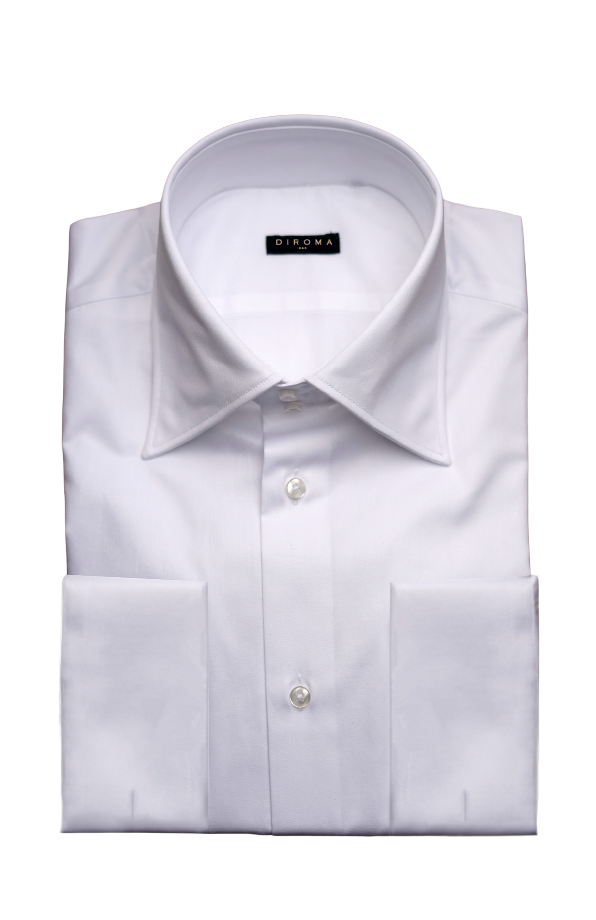 Bianca Classic Collar Twill Dress Shirt (Double Cuff)
