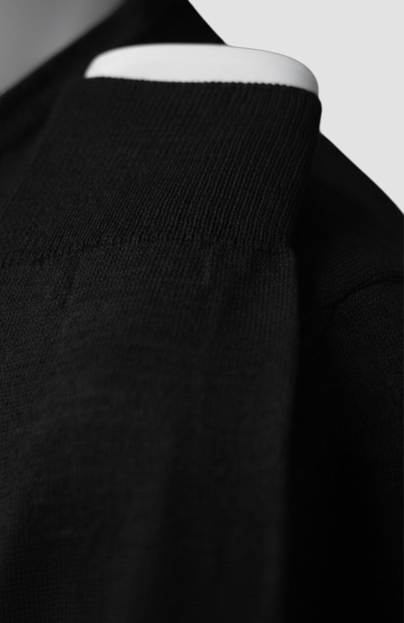Black Wool Crew Neck