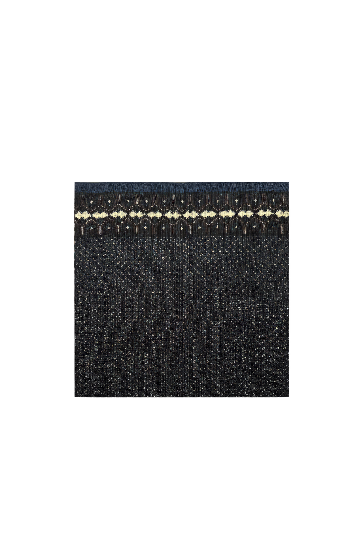 Ezra Wool One Side Edged Pocket Square