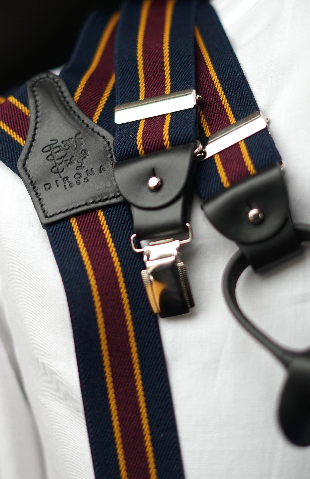 Diomede Navy Clip/Buttons Braces