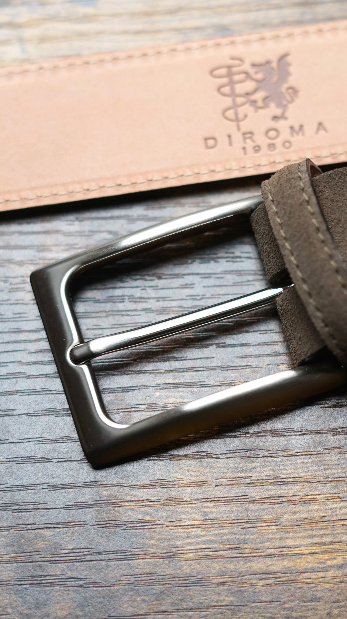 Nubuk Taupe 100% Leather Belt