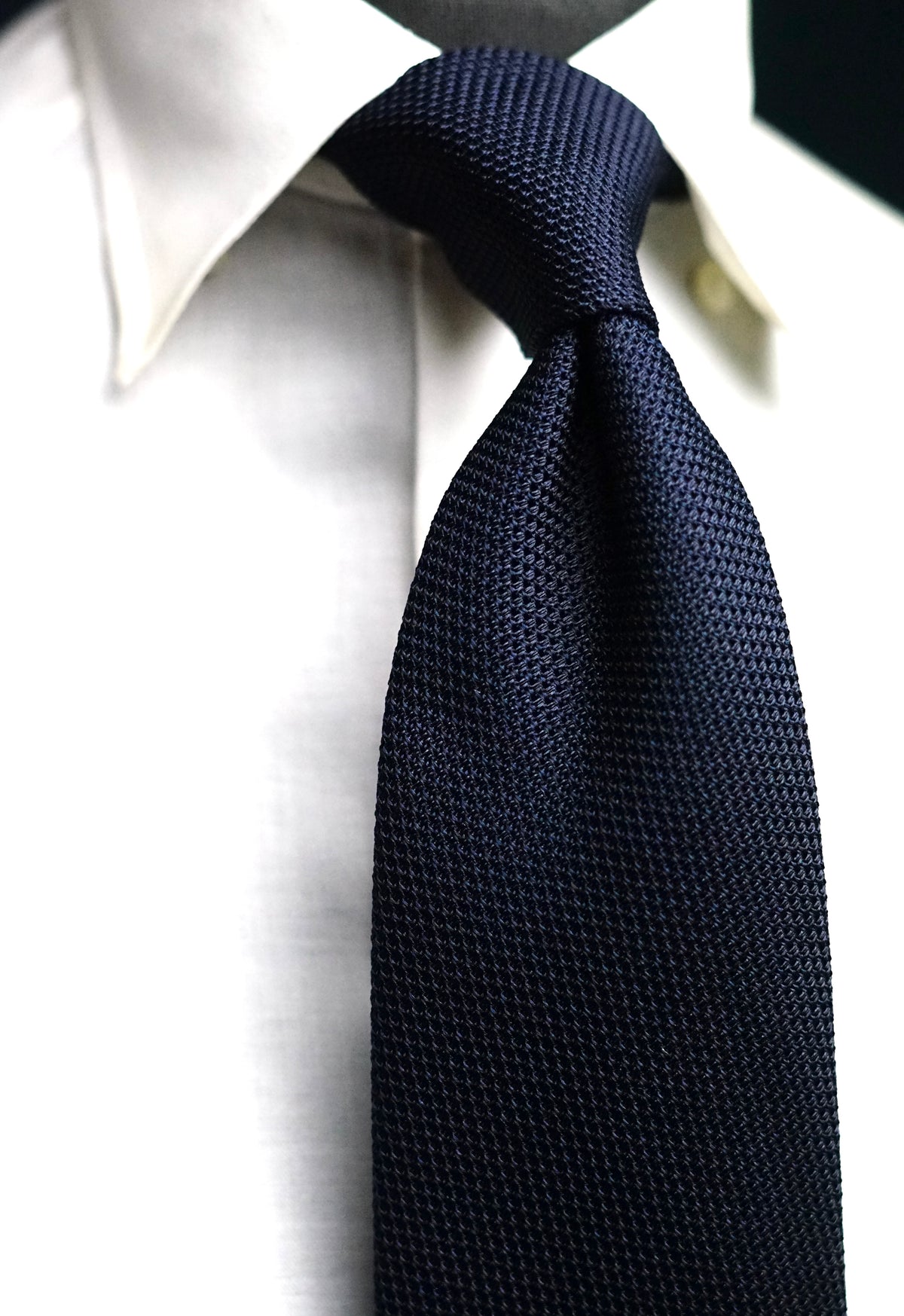 Garza Fina Navy Silk Necktie