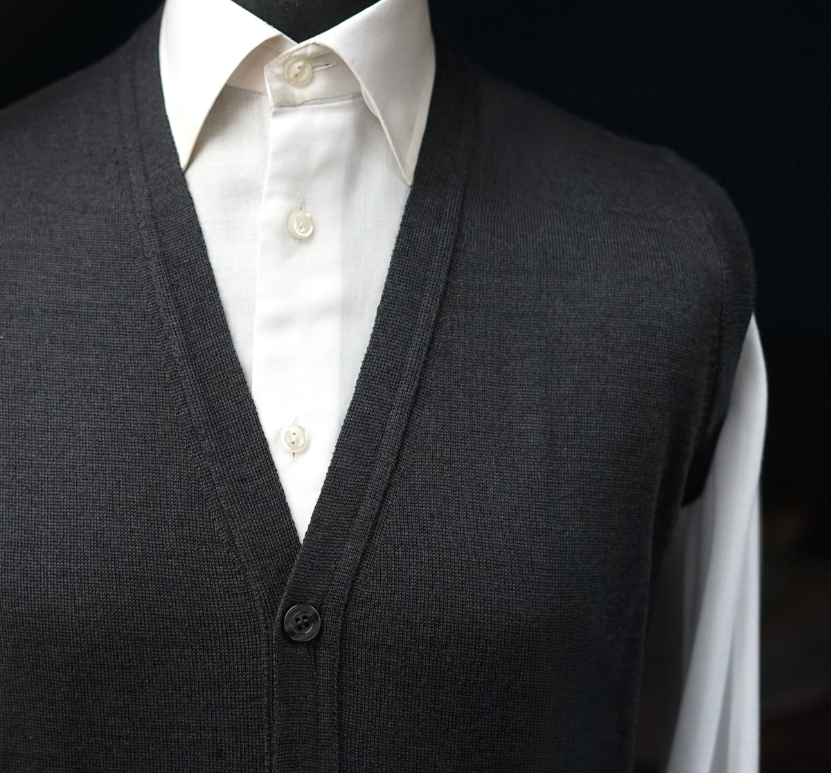 ANTRACITE Wool Gilet