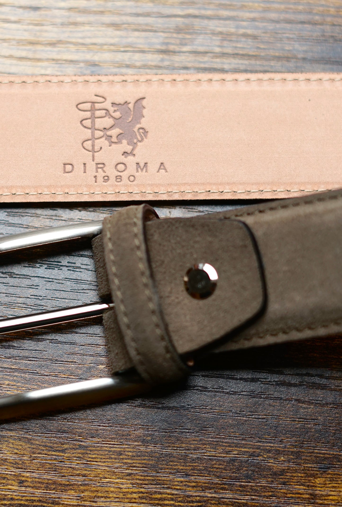 Nubuk Taupe  100% Leather Belt