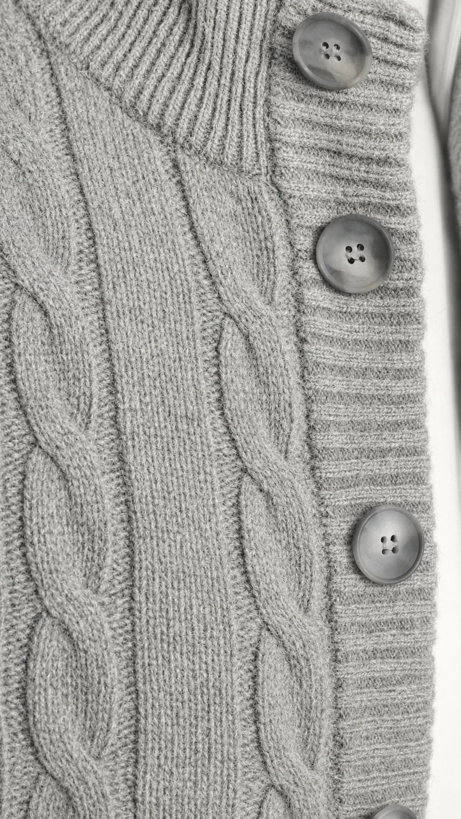Nucleo Ghiaccio Cable Knit Button Jacket