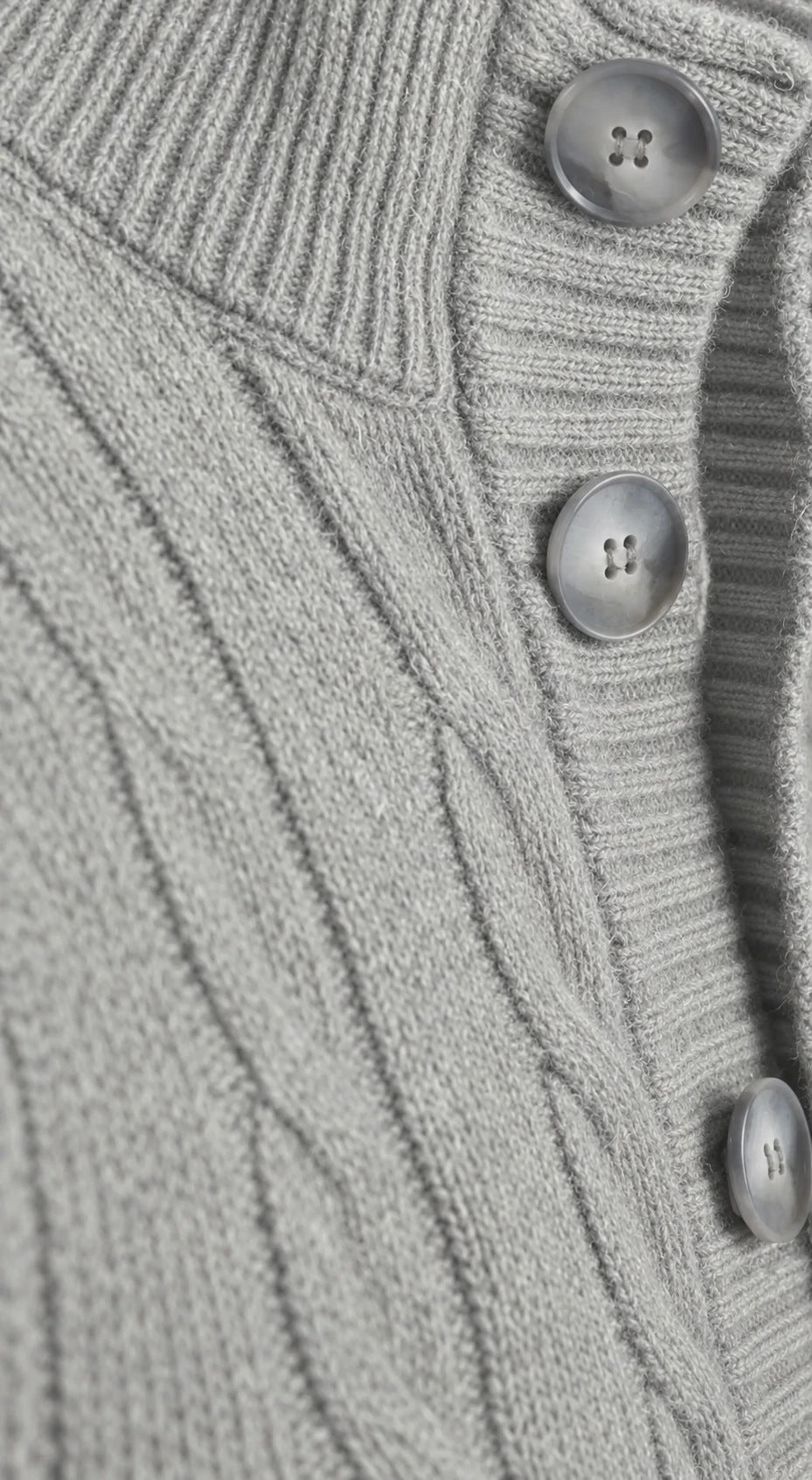 Nucleo Ghiaccio Cable Knit Button Jacket