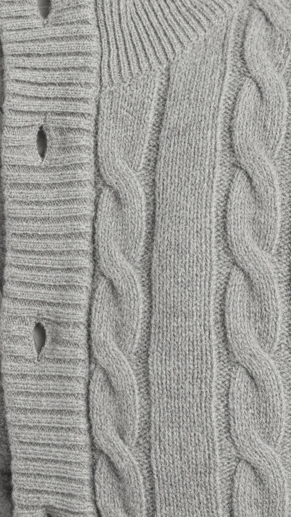 Nucleo Ghiaccio Cable Knit Button Jacket