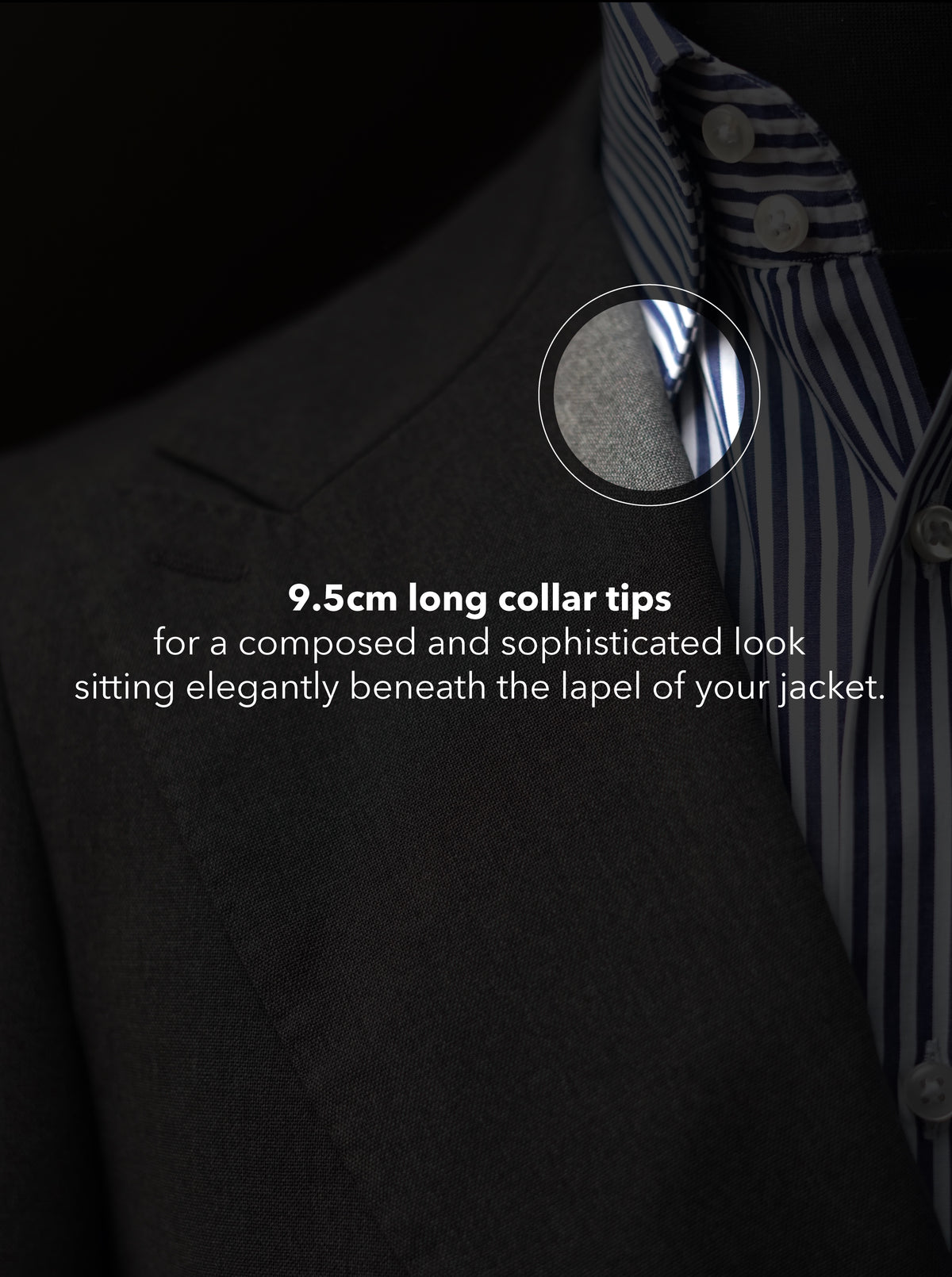 Ramona Blue Classic Collar Cotton Dress Shirt