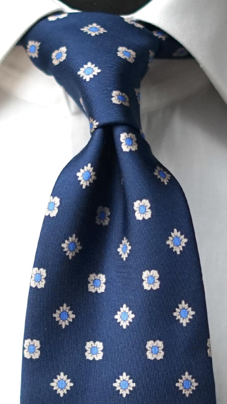 Reinalda Blue Silk Necktie